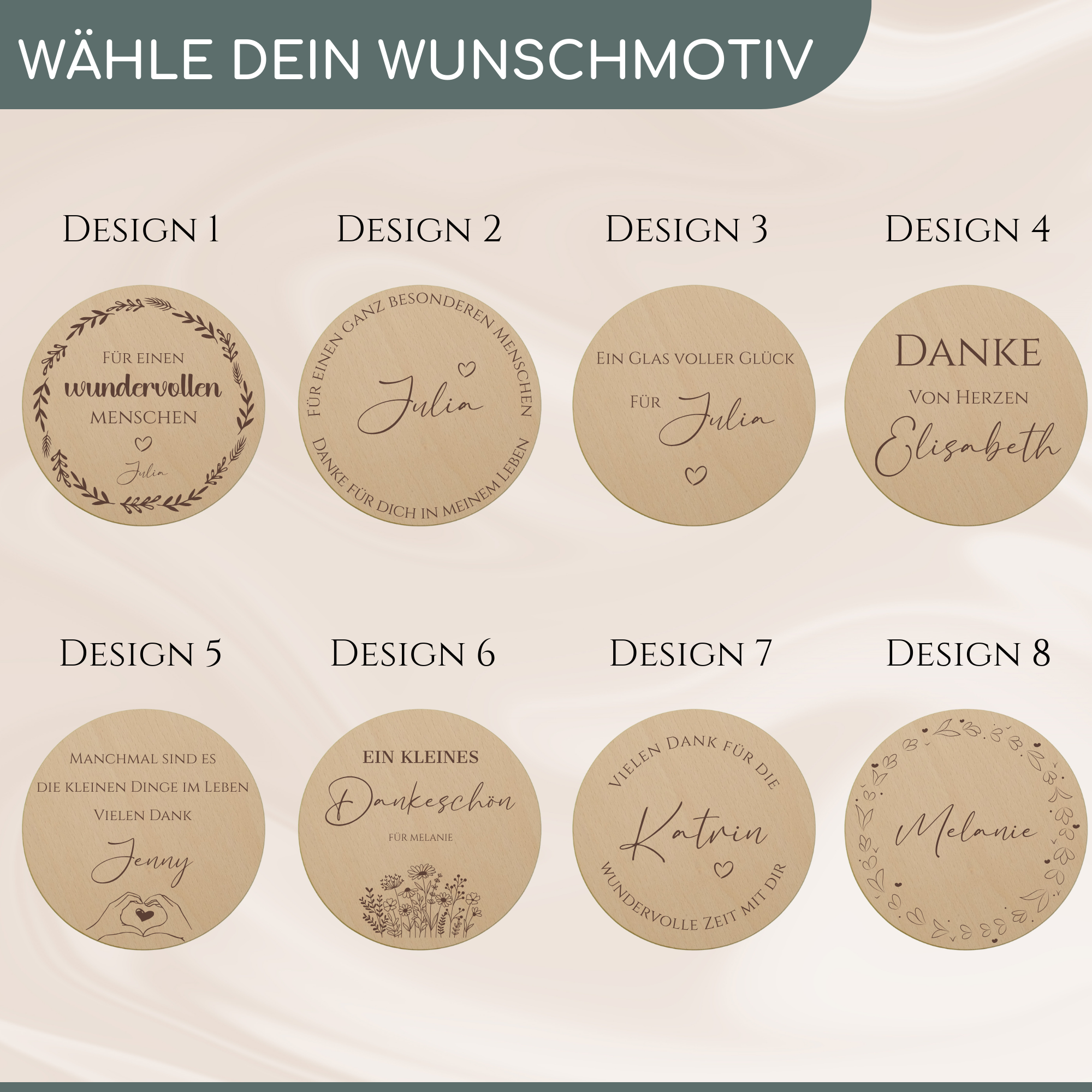 Ersatzdeckel aus Holz für Vorratsgläser