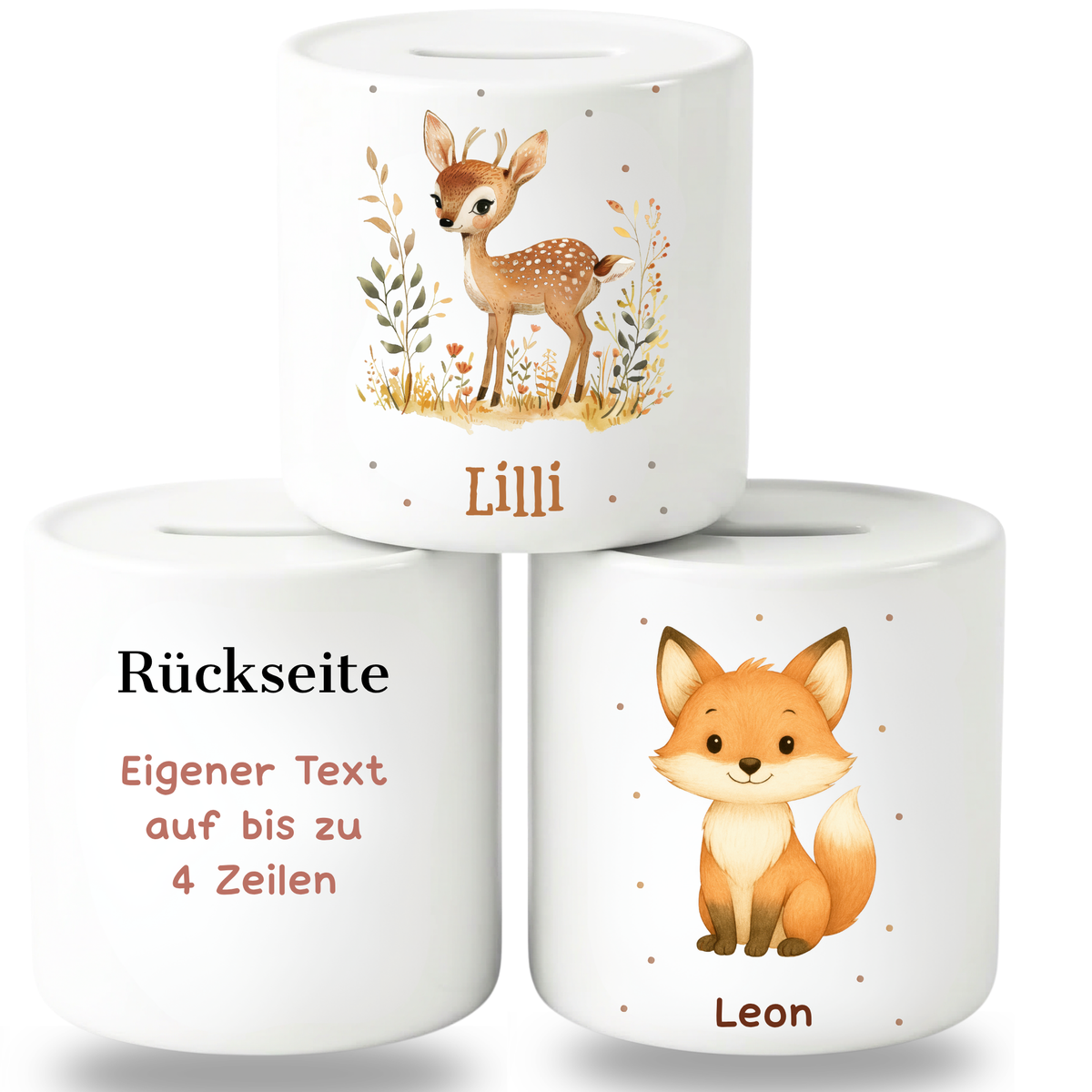 Spardose personalisiert - Tiermotiv