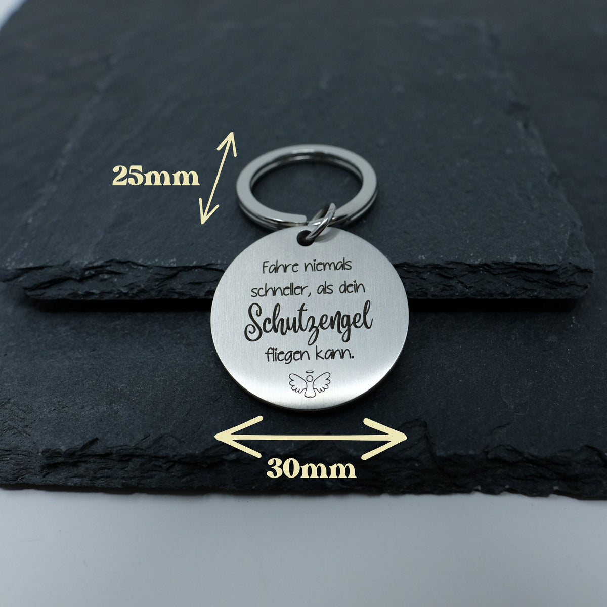 Schlüsselanhänger rund | Schutzengel