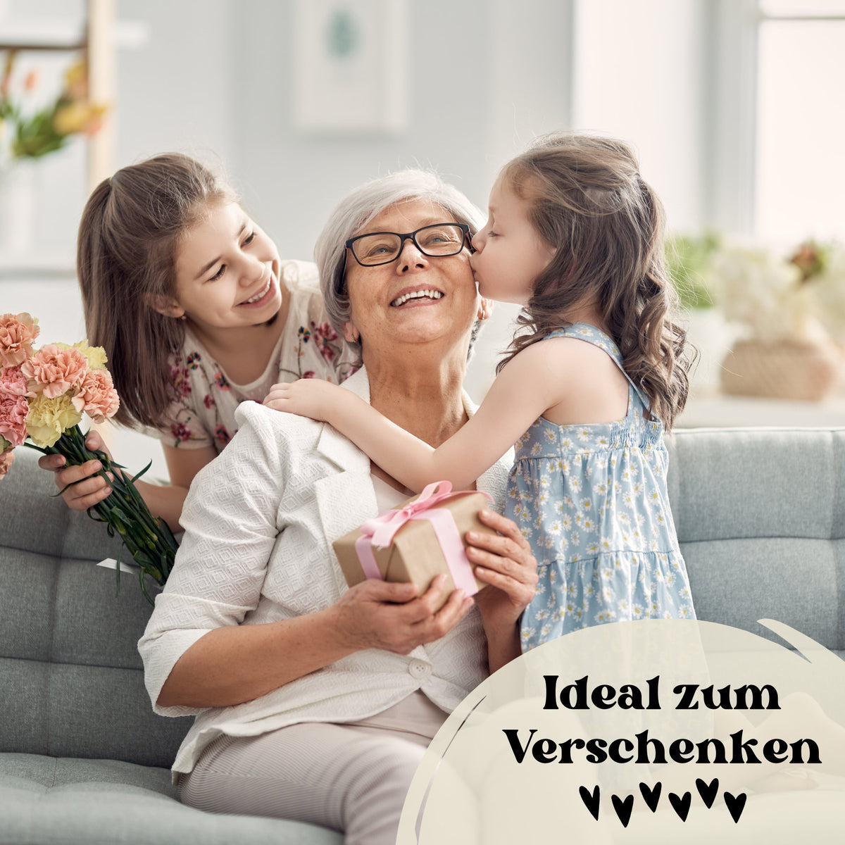 Schlüsselanhänger rund | Diese Oma gehört zu ...