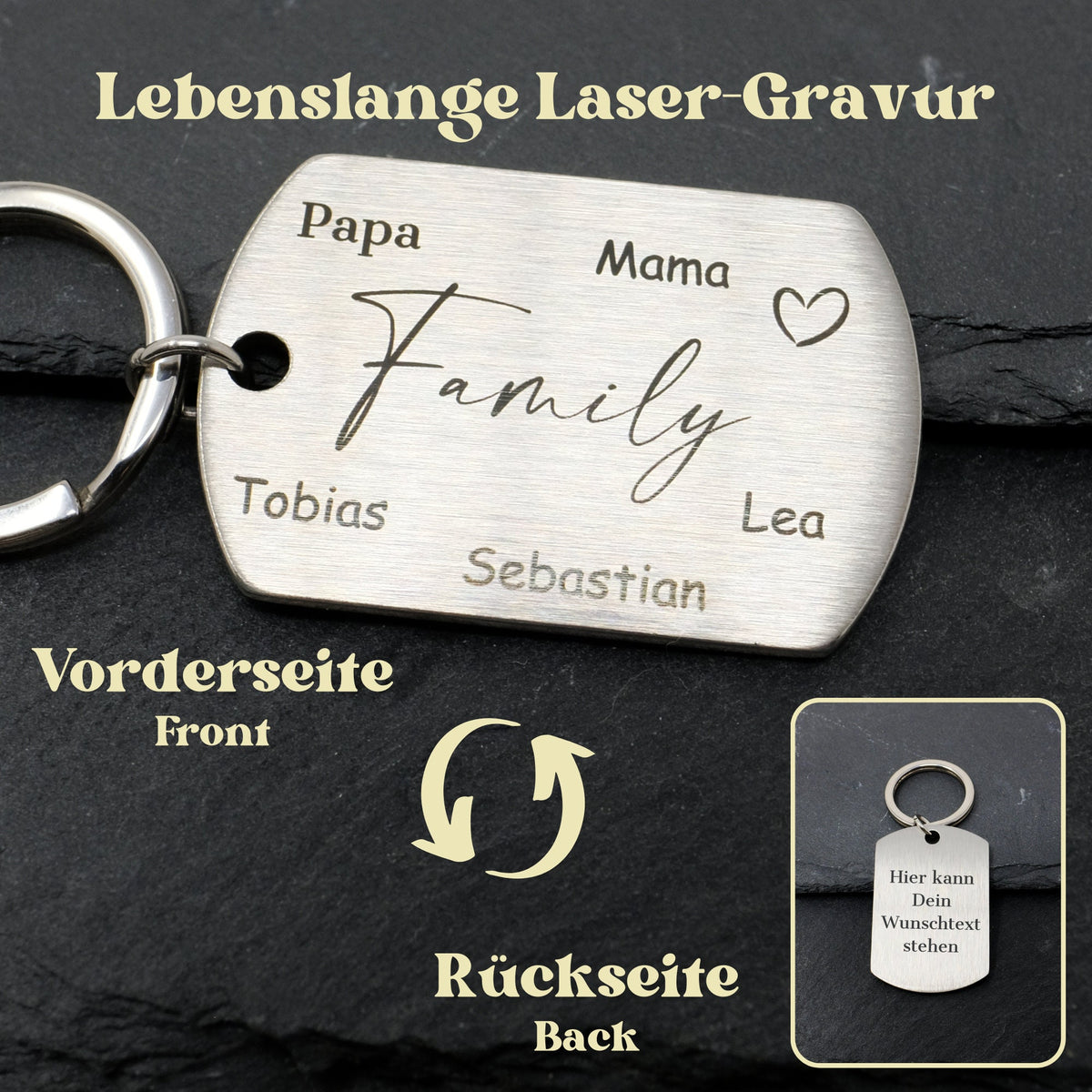 Schlüsselanhänger Dog Tag | Family