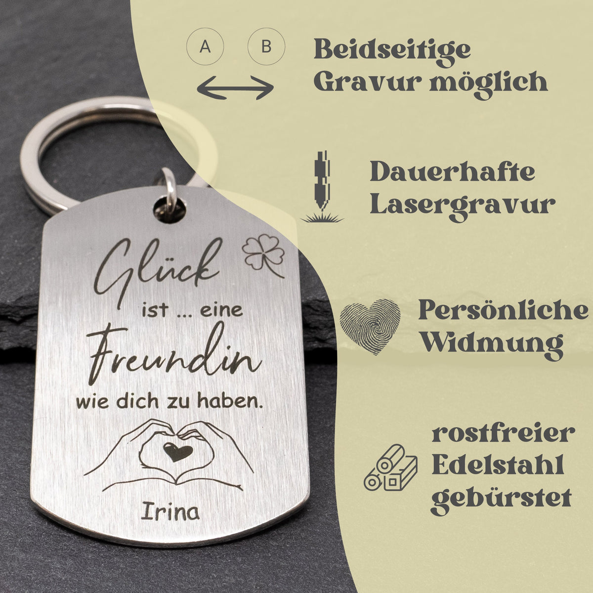 Schlüsselanhänger Dog Tag | Freundin