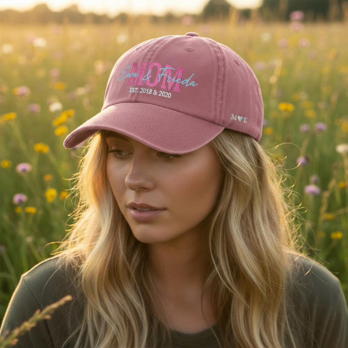 Personalisierte Vintage Cap - 100%Baumwolle