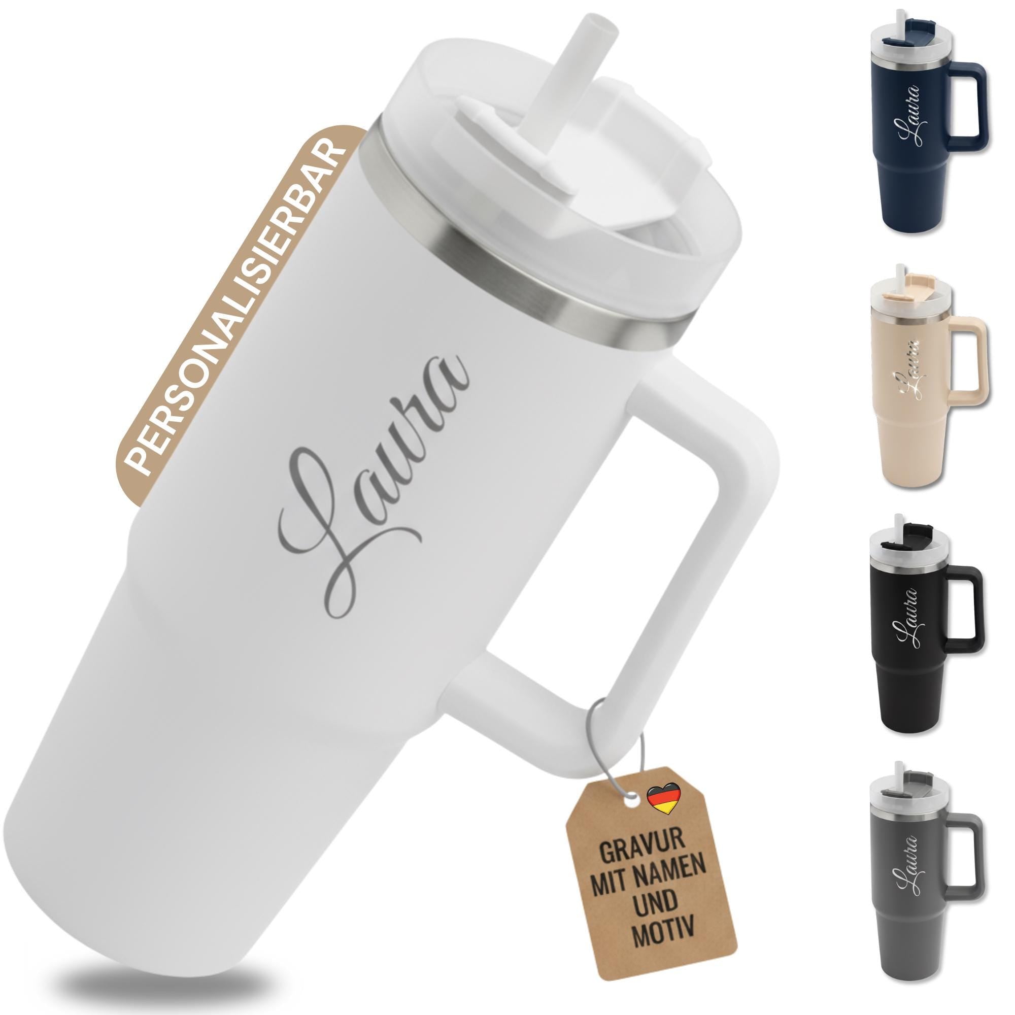 Thermobecher personalisiert mit Namen – Edelstahl 900ml