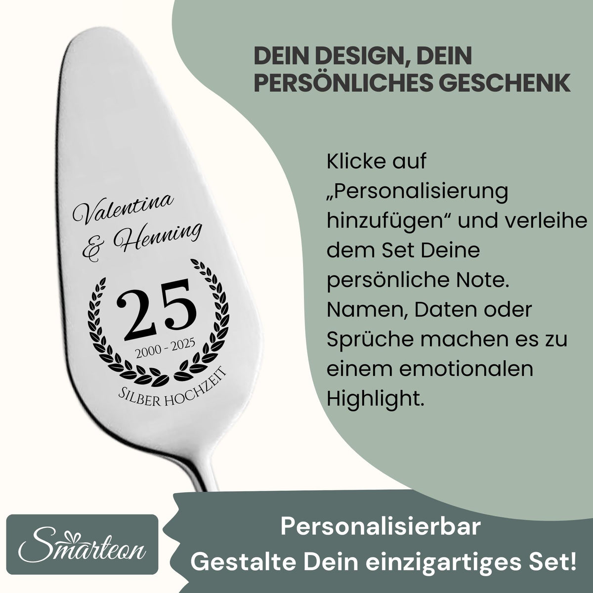 Tortenheber inkl. Tortenmesser im Set Personalisiert