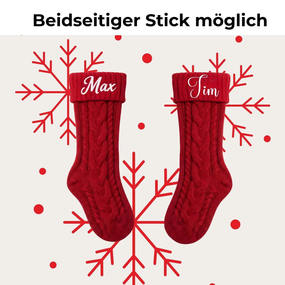 Weihnachtsstrumpf personalisiert mit Namen