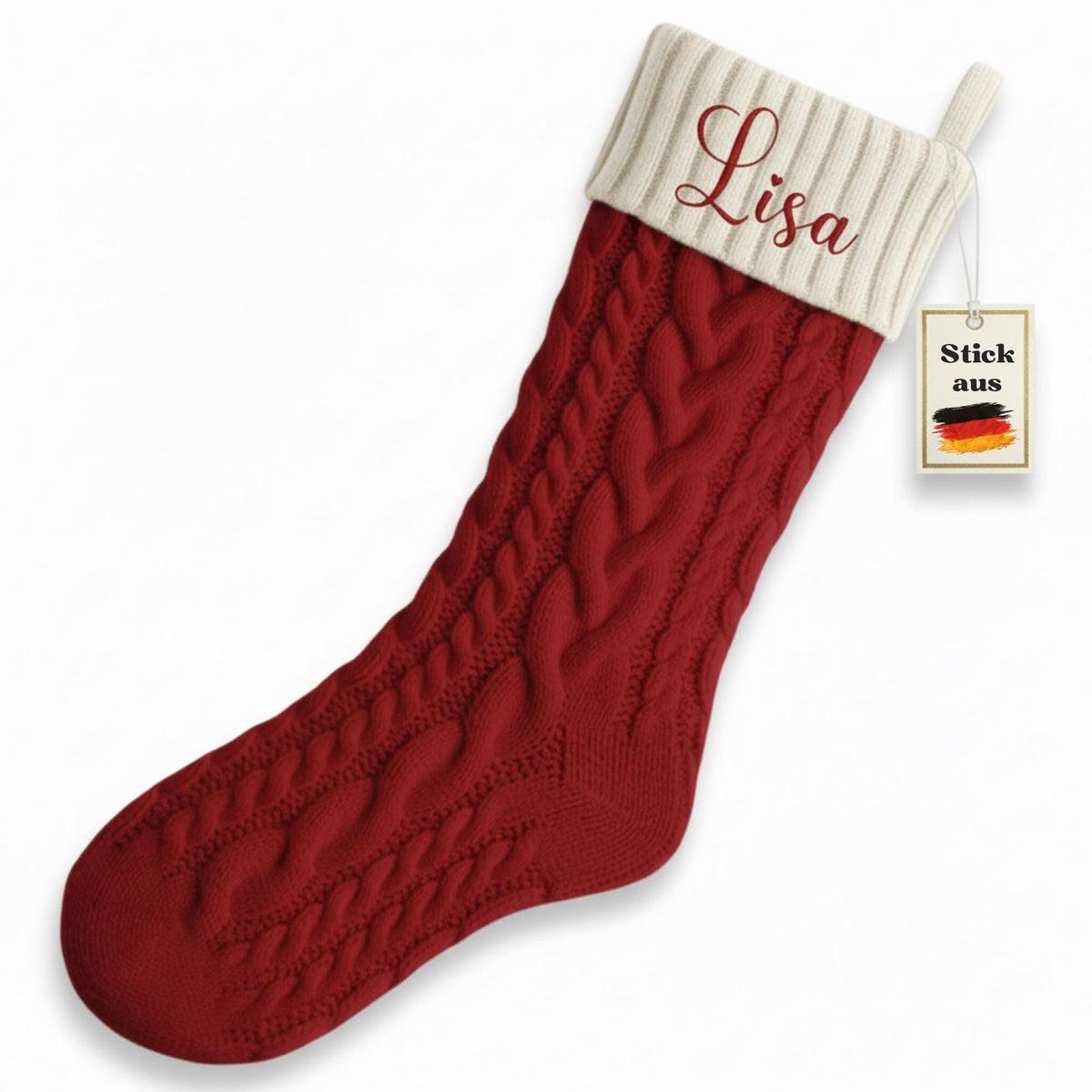 Weihnachtsstrumpf personalisiert mit Namen