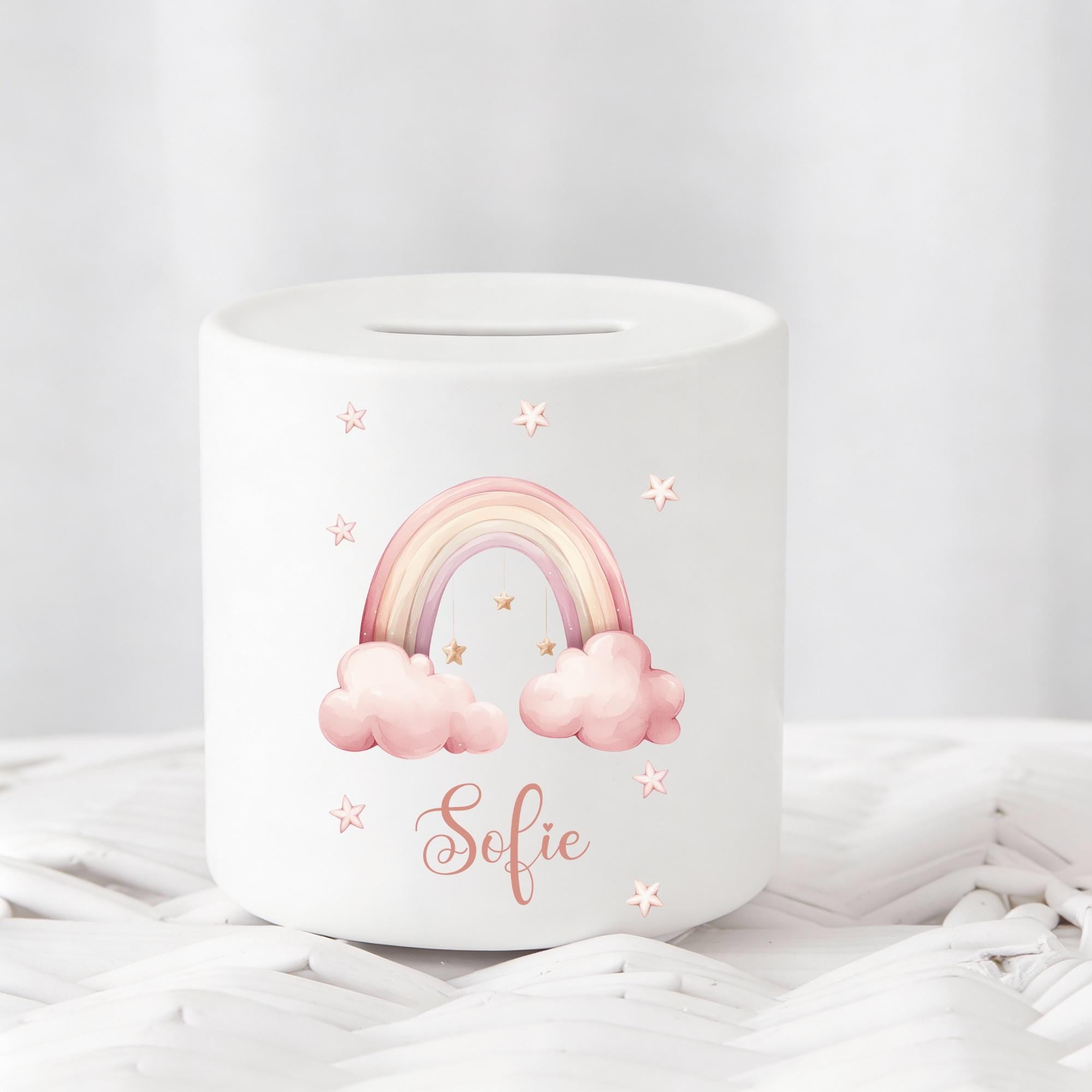Personalisierte Spardose für Kinder, Sparen für Kinder, Spardose mit Motiven für Mädchen und Jungen