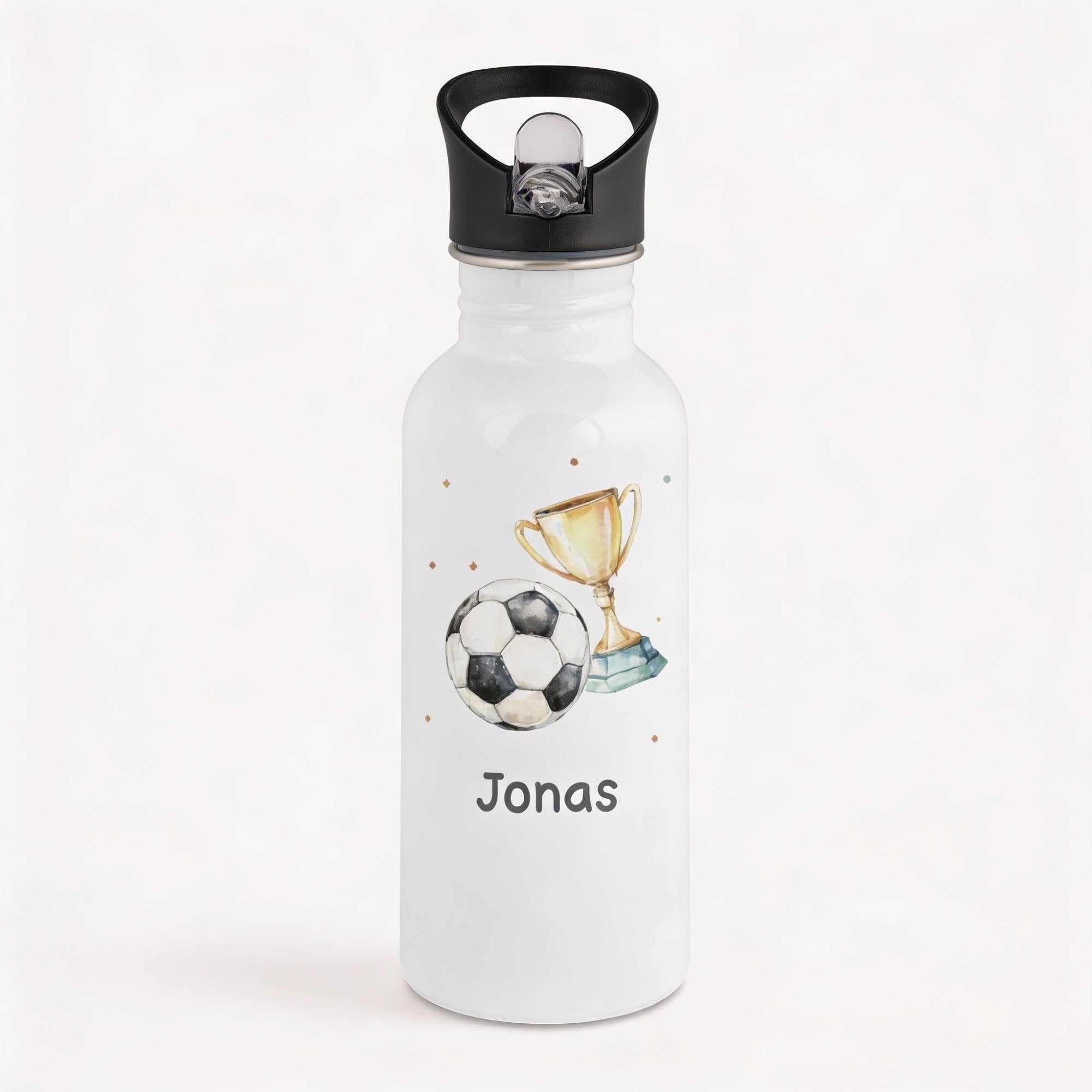 Personalisierte Trinkflache für Kinder, Flasche mit Namen und Motiv, Geschenk für Junge und Mädchen