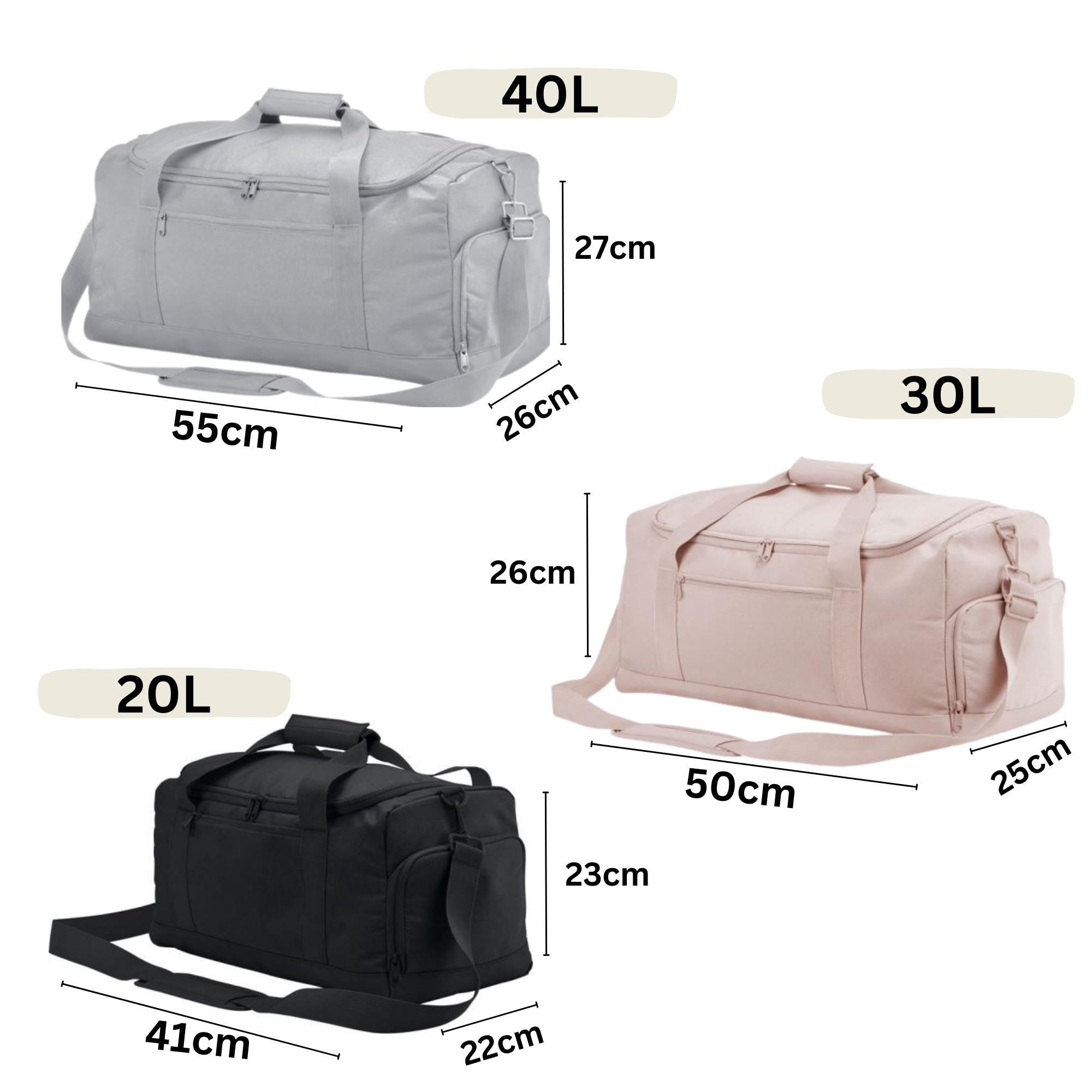 Personalisierte Sporttasche mit Namens Stick, Reisetasche mit Namen, Tasche mit Stick für Männer und Frauen