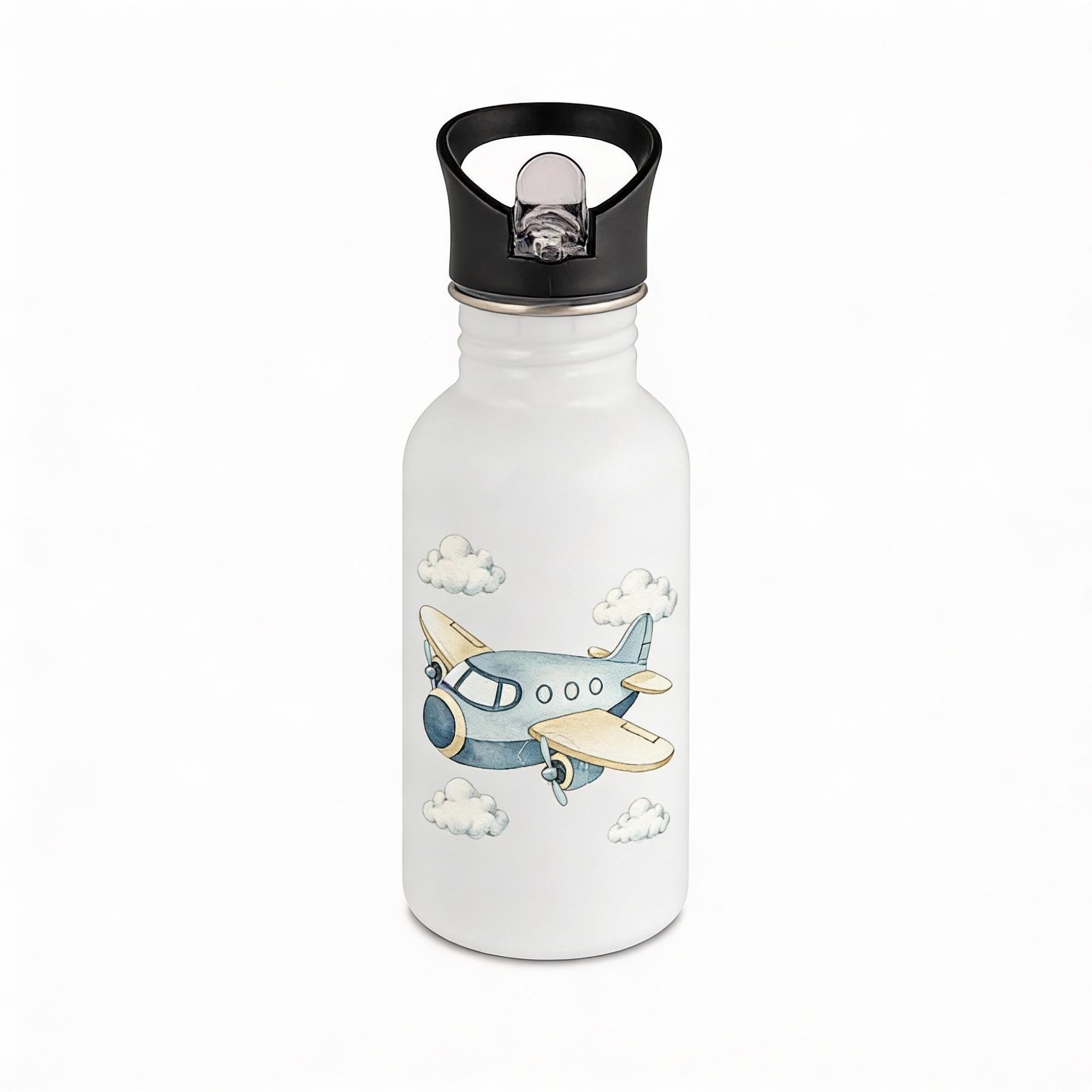 Personalisierte Trinkflache für Kinder, Flasche mit Namen und Motiv, Geschenk für Junge und Mädchen