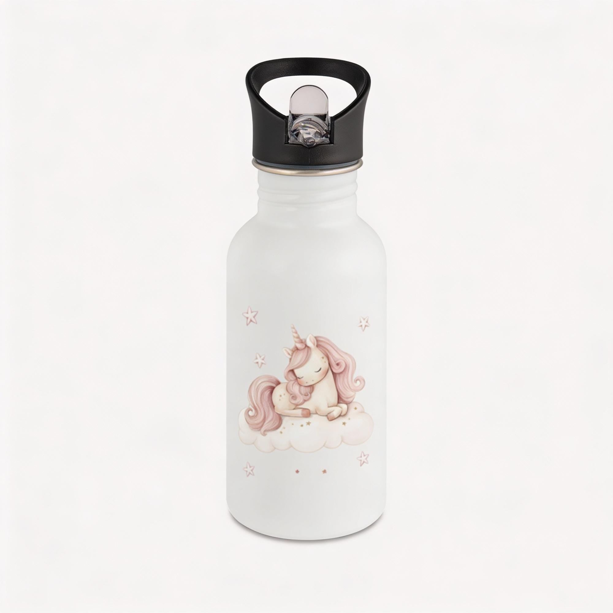 Personalisierte Trinkflache für Kinder, Flasche mit Namen und Motiv, Geschenk für Junge und Mädchen