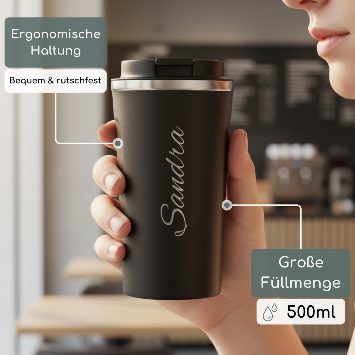 Kaffeebecher mit Gravur (500ml)