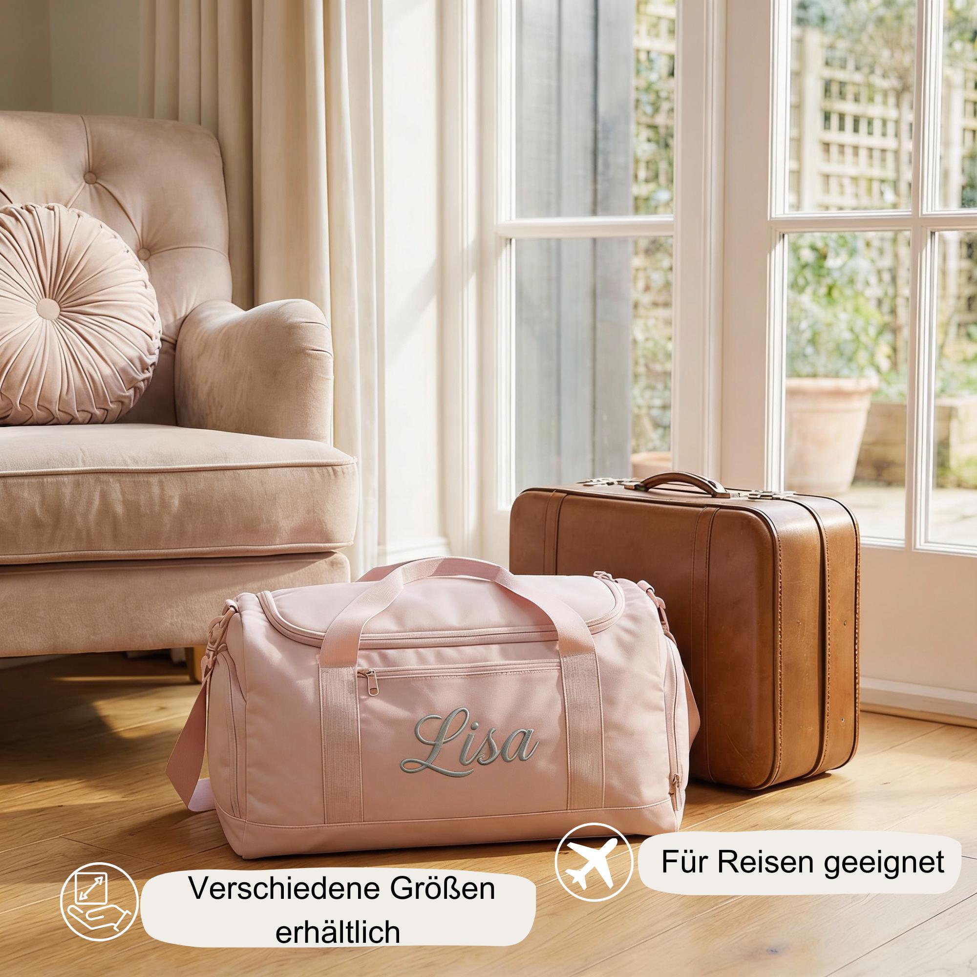 Personalisierte Sporttasche mit Namens Stick, Reisetasche mit Namen, Tasche mit Stick für Männer und Frauen