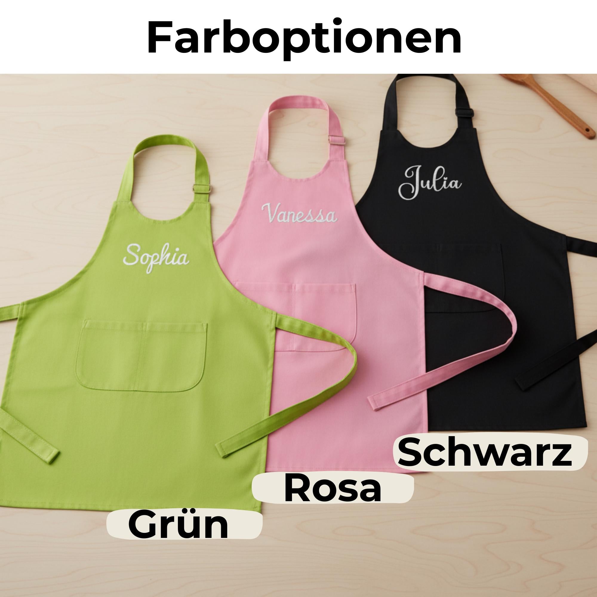 Personalisierte Kinderkochschürze bestickt, Schürze mit Stick, Geschenk für Junge und Mädchen