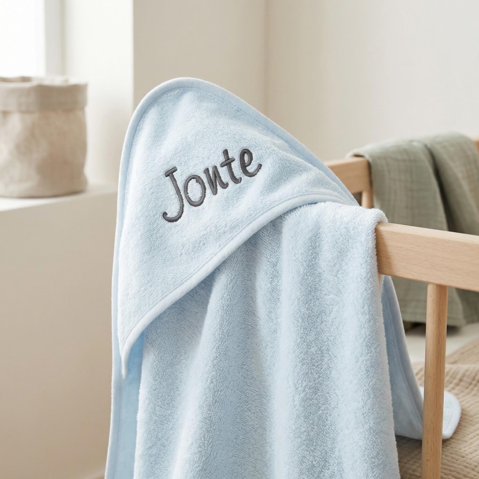 Personalisiertes Babyhandtuch mit Stick, Handtuch mit Kapuze, besticktes Tuch für die Kleinsten, Geschenk für Junge und Mädchen