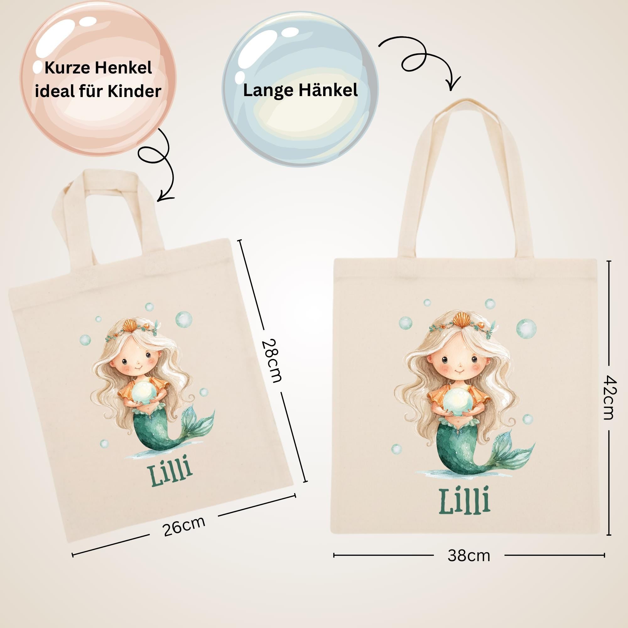 Personalisierte Jutebeutel mit Druck, Beutel mit Namen, Stofftasche für Kinder, Sportbeutel Kindergarten, Geschenk für Junge und Mädchen