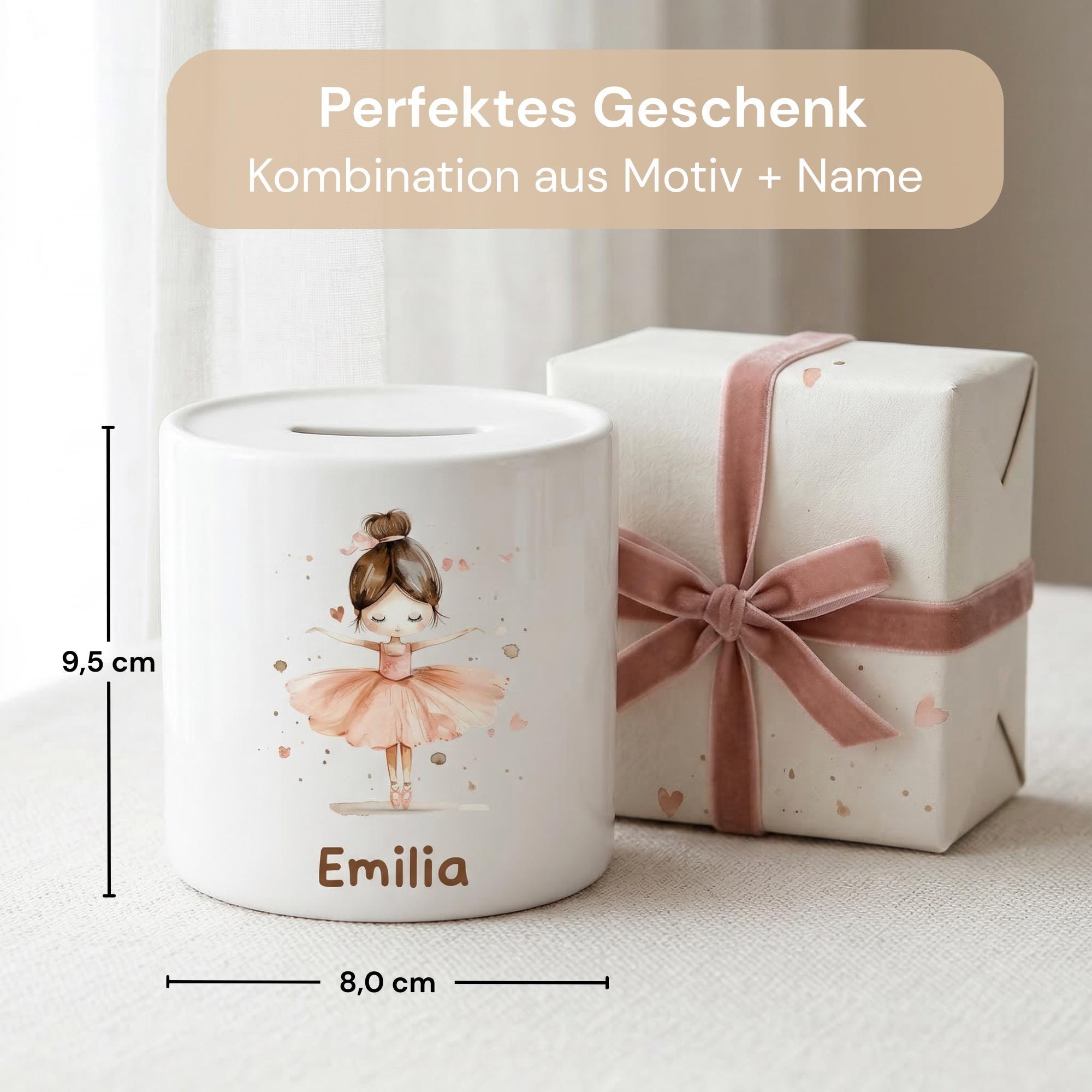 Personalisierte Spardose für Kinder, Sparen für Kinder, Spardose mit Motiven für Mädchen und Jungen