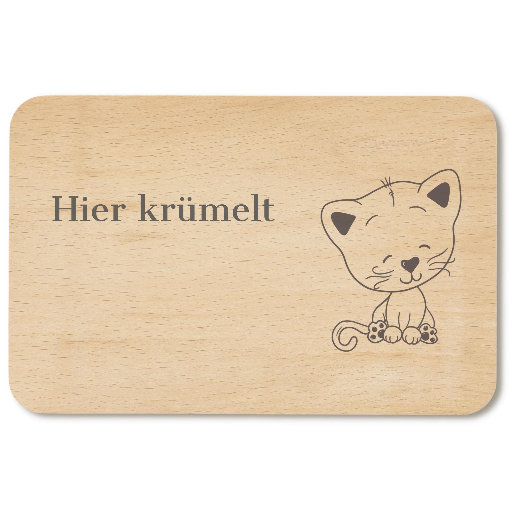 Personalisiertes Frühstücksbrettchen - Individuelles Holzbrett für Kinder mit Namen