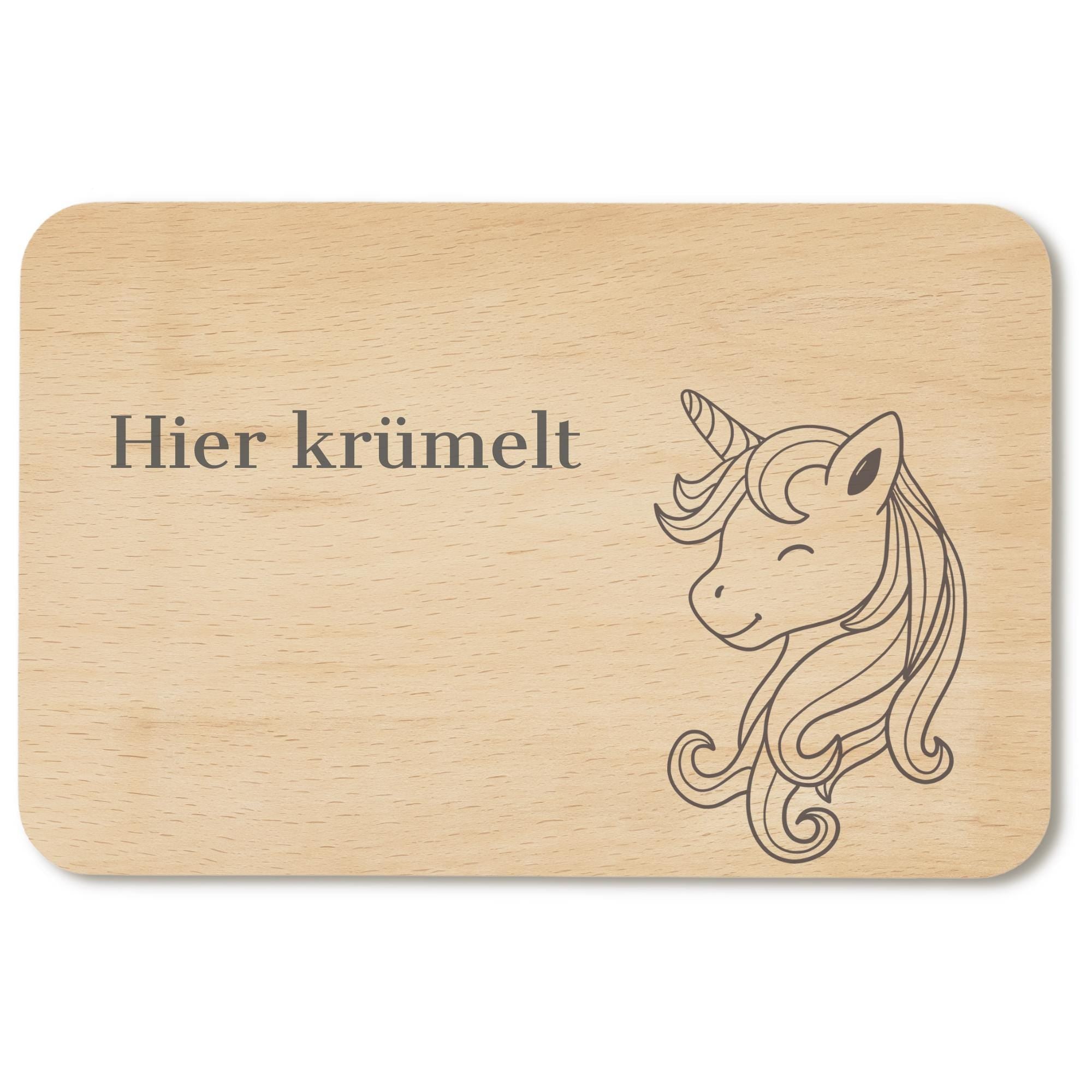 Personalisiertes Frühstücksbrettchen - Individuelles Holzbrett für Kinder mit Namen