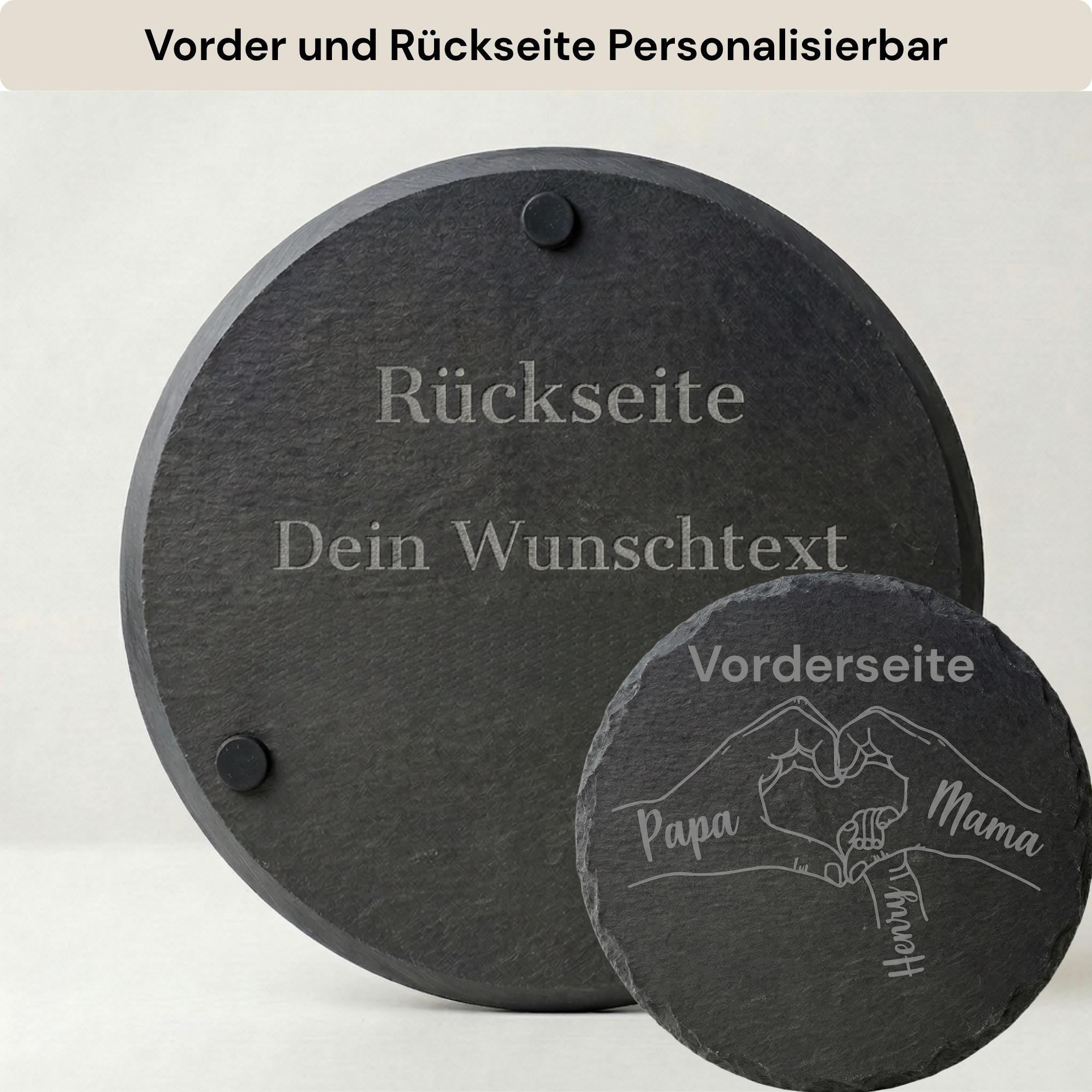 Personalisierte Schieferplatte mit Familiennamen