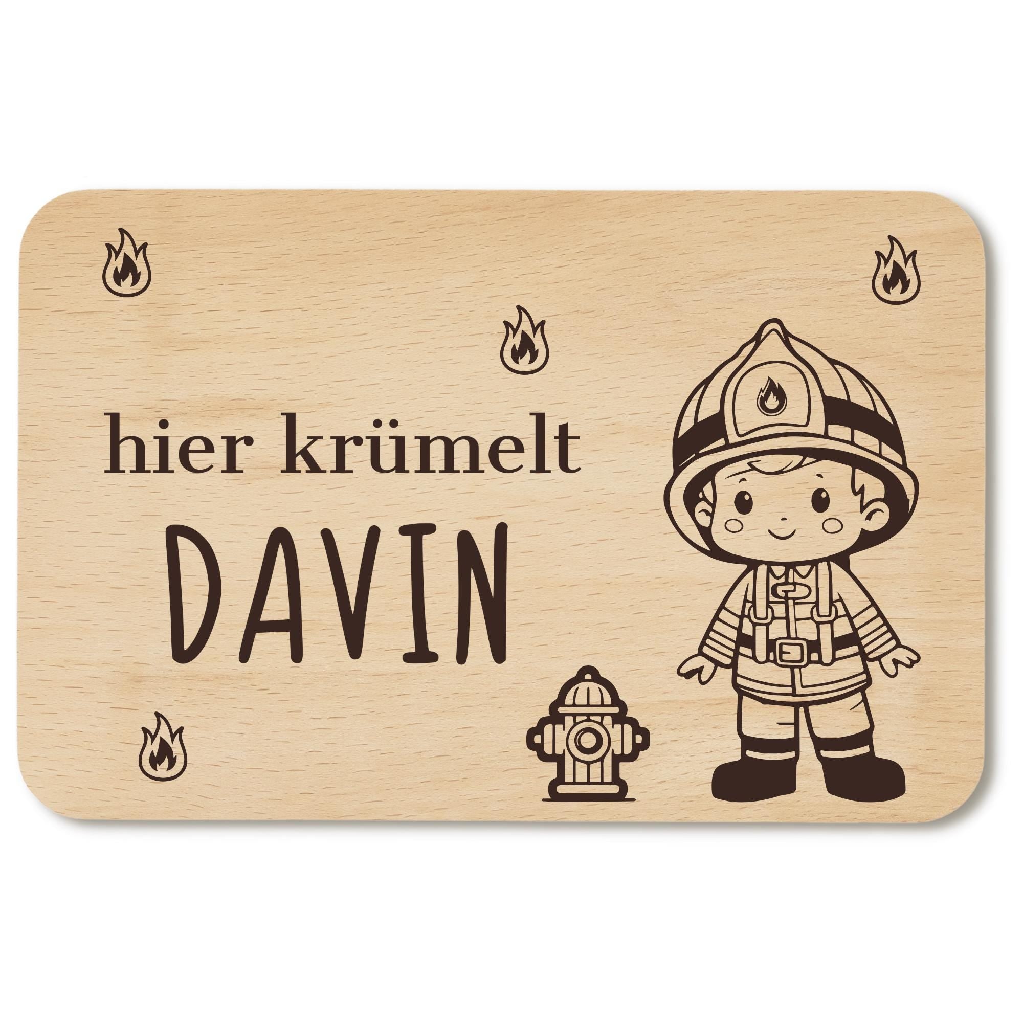 Personalisiertes Frühstücksbrettchen - Individuelles Holzbrett für Kinder mit Namen