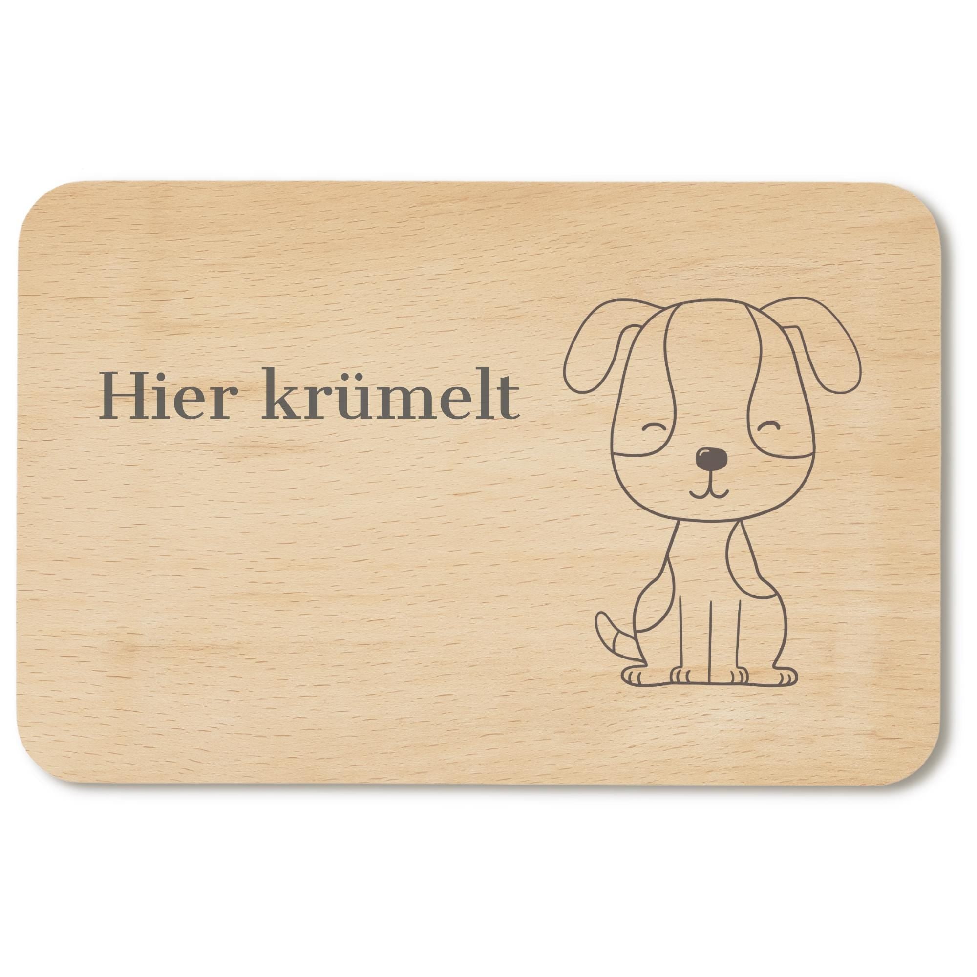 Personalisiertes Frühstücksbrettchen - Individuelles Holzbrett für Kinder mit Namen