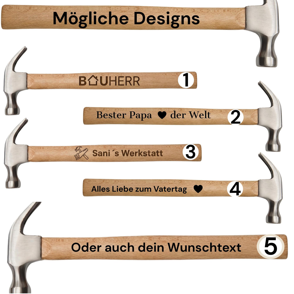 Personalisierter Hammer mit Gravur