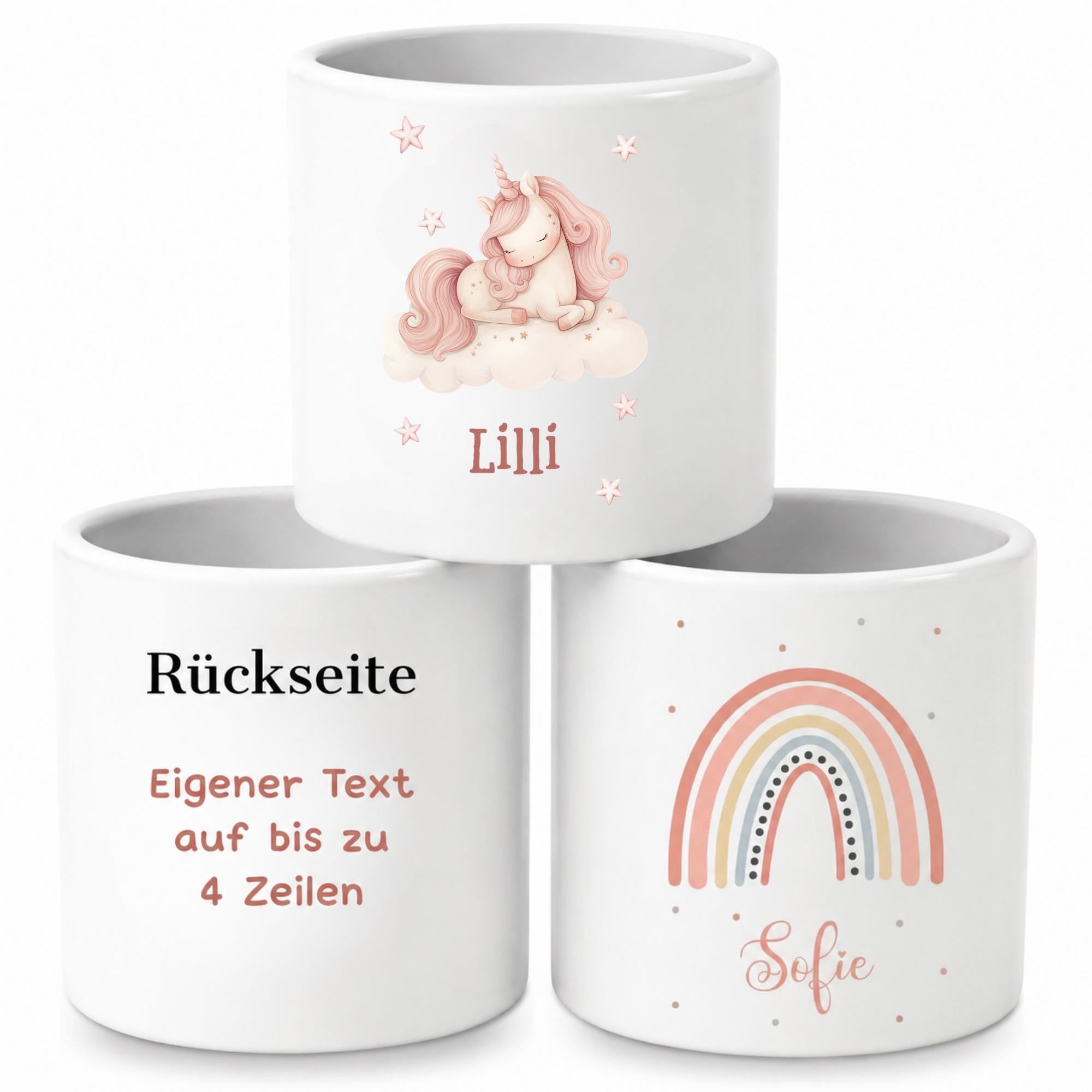Personalisierter Stiftehalter Kinder mit Name, Einschulung Geschenk, Stifteköcher Schreibtisch, Stiftebecher mit Wunschmotiv