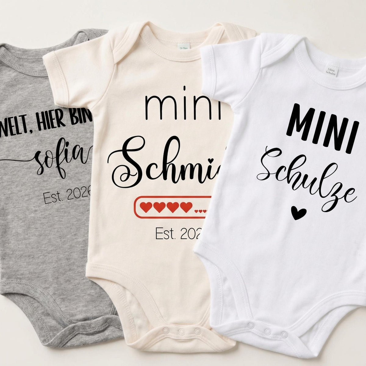 Personalisierter Baby Body mit Name & Datum