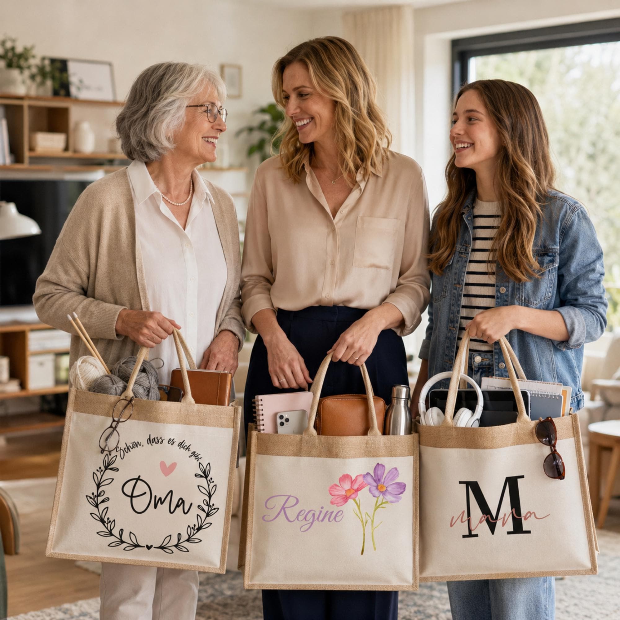 Personalisierte Jutetasche - die beste Oma