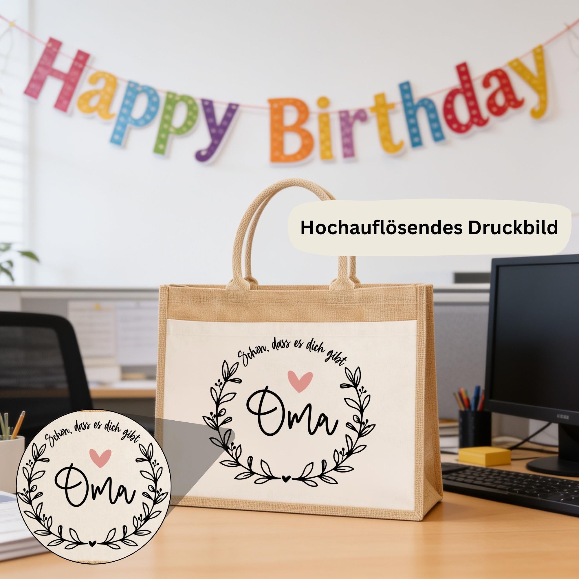 Personalisierte Jutetasche - Oma