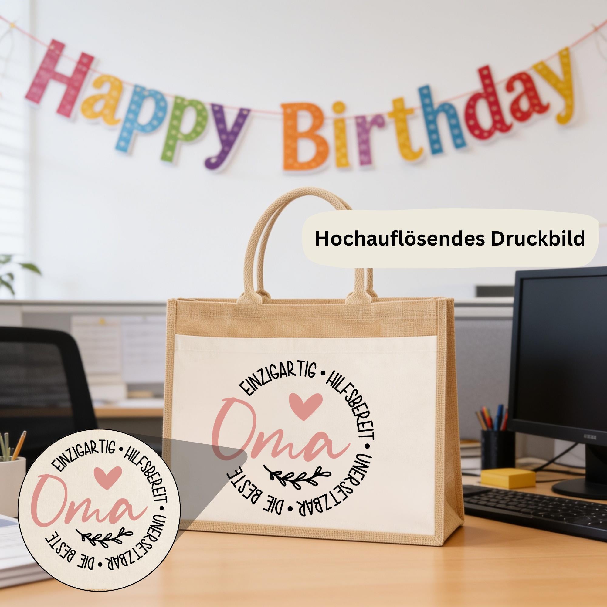 Personalisierte Jutetasche - die beste Oma