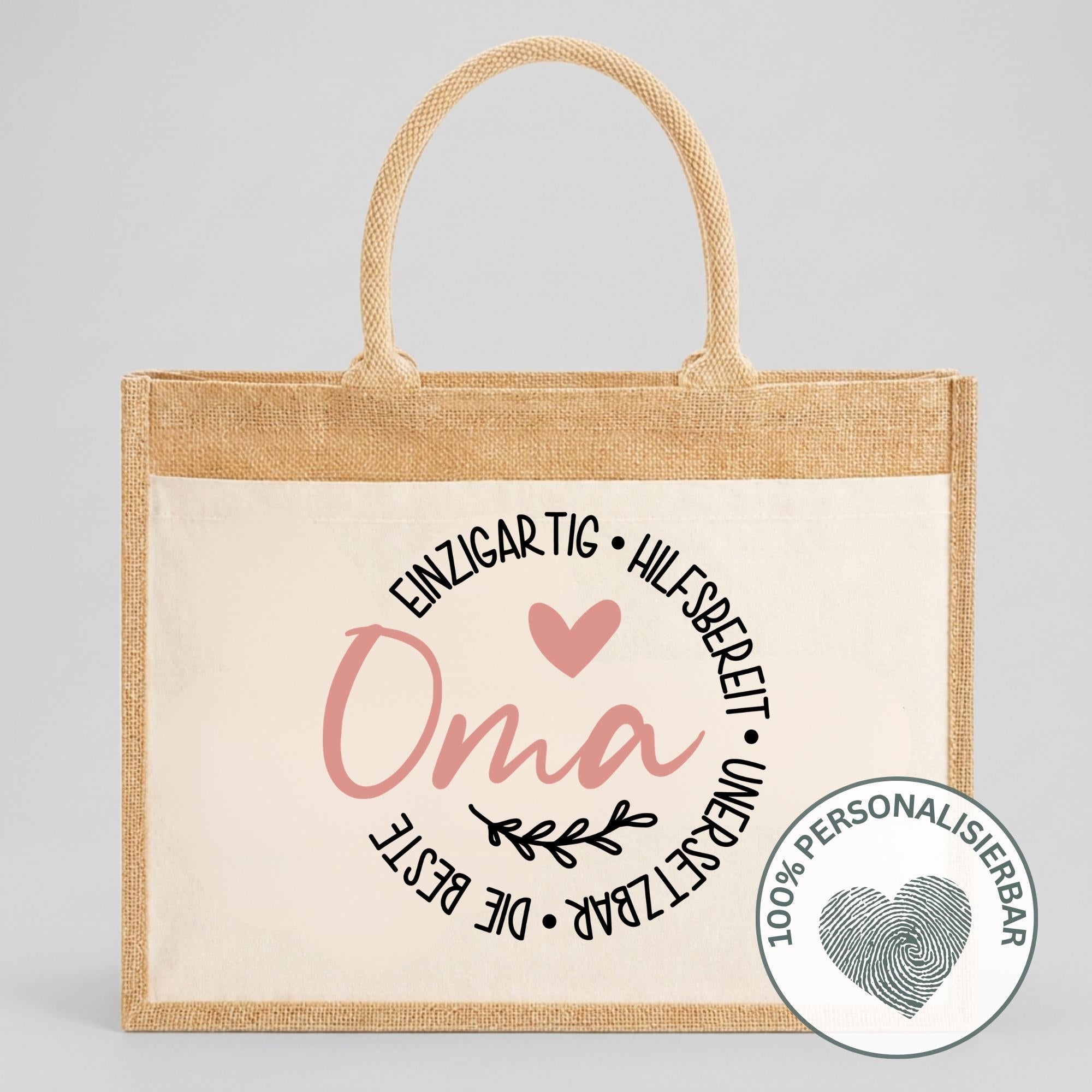 Personalisierte Jutetasche - die beste Oma
