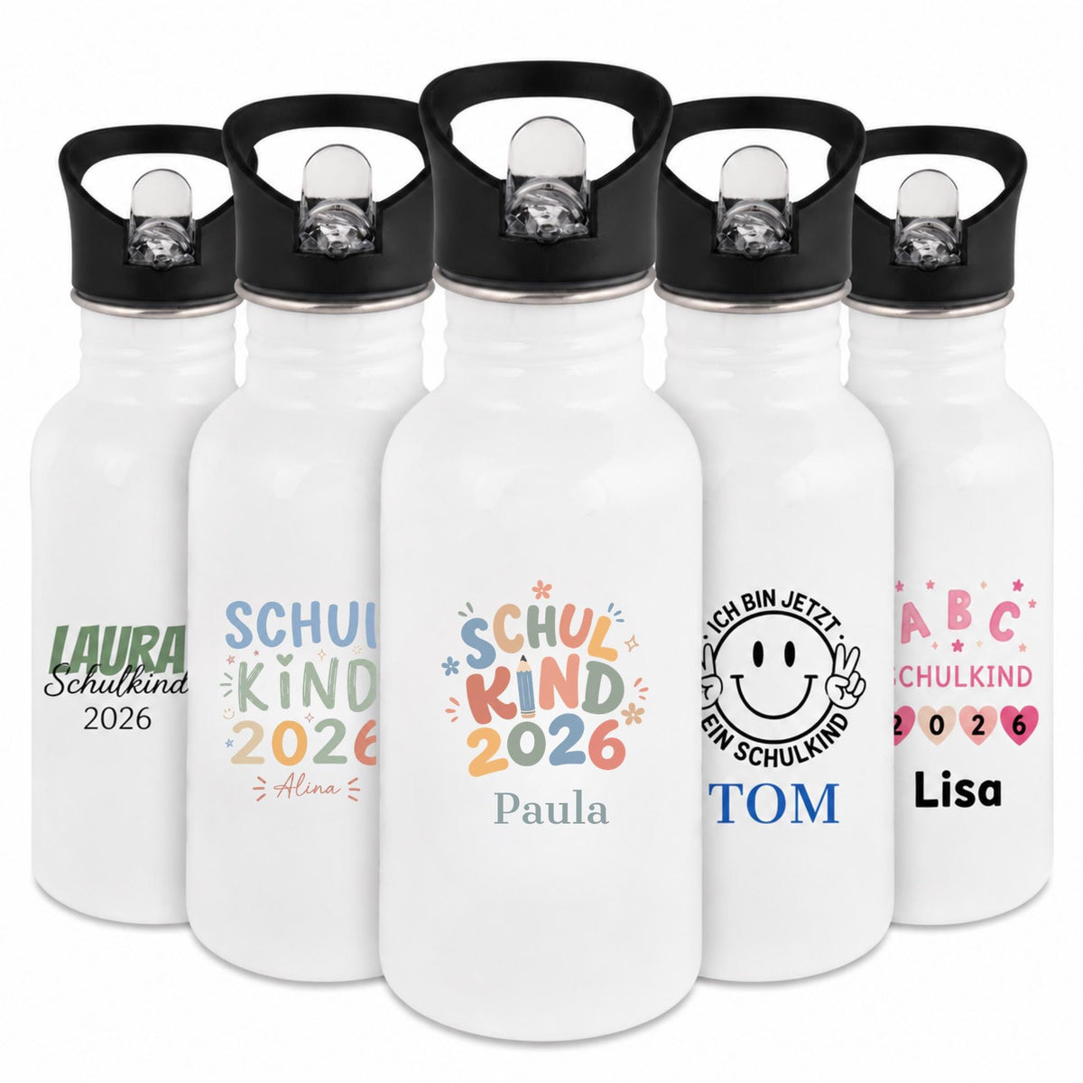 Personalisierte Trinkflasche Einschulung