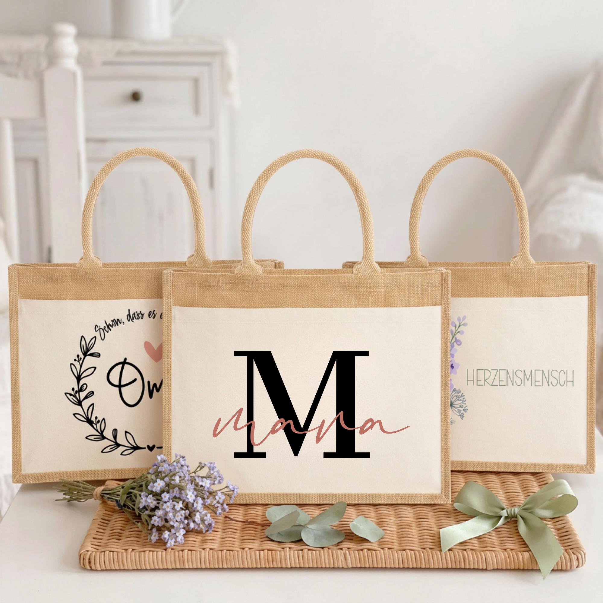 Personalisierte Jutetasche - Mama