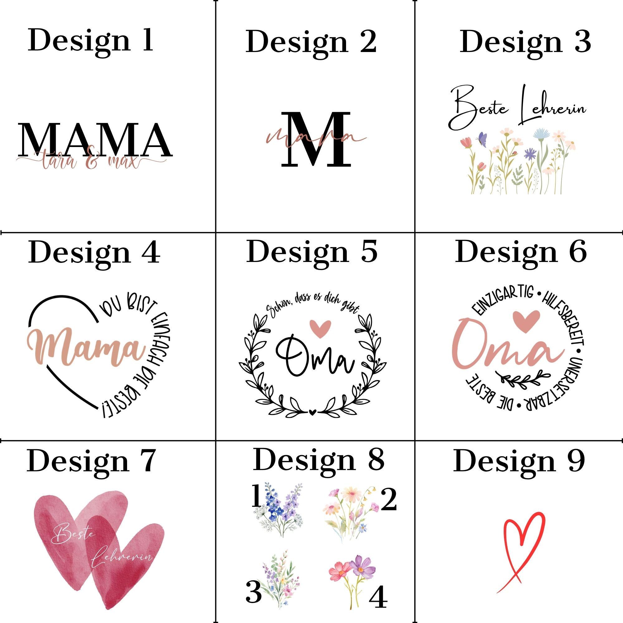 Personalisierte Jutetasche - Blume 4