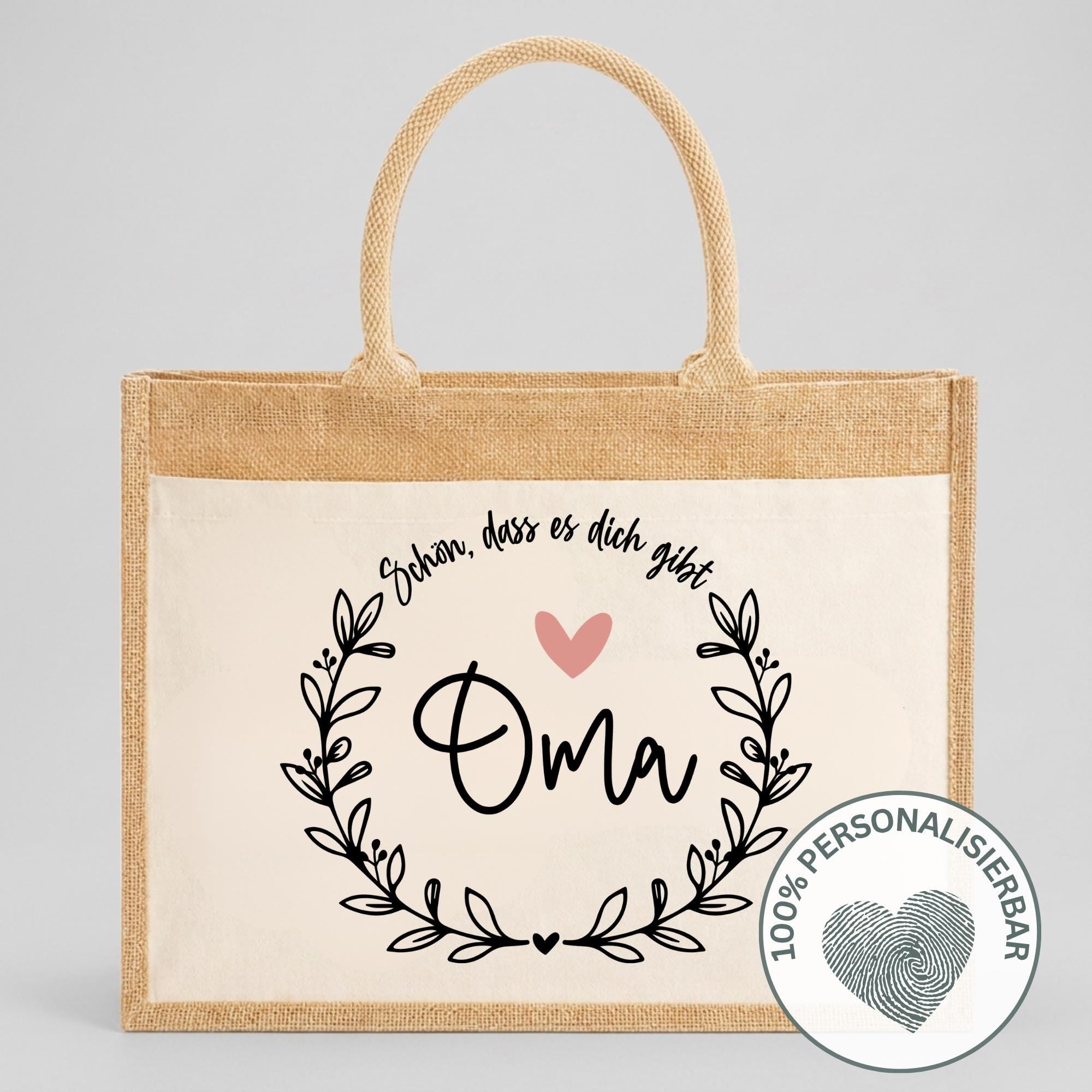 Personalisierte Jutetasche - Oma