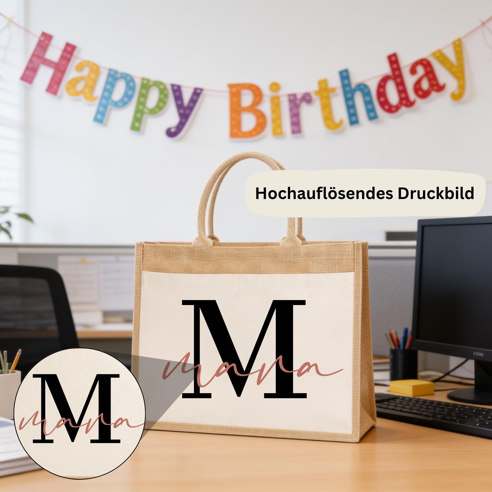 Personalisierte Jutetasche - Mama