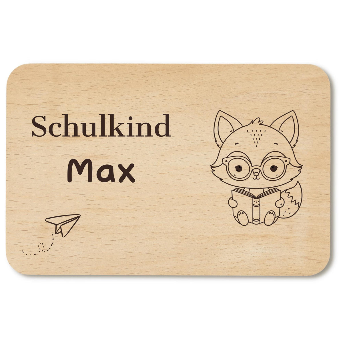 Personalisiertes Frühstücksbrettchen Schulkind