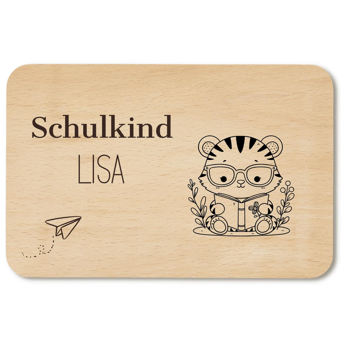 Personalisiertes Frühstücksbrettchen Schulkind