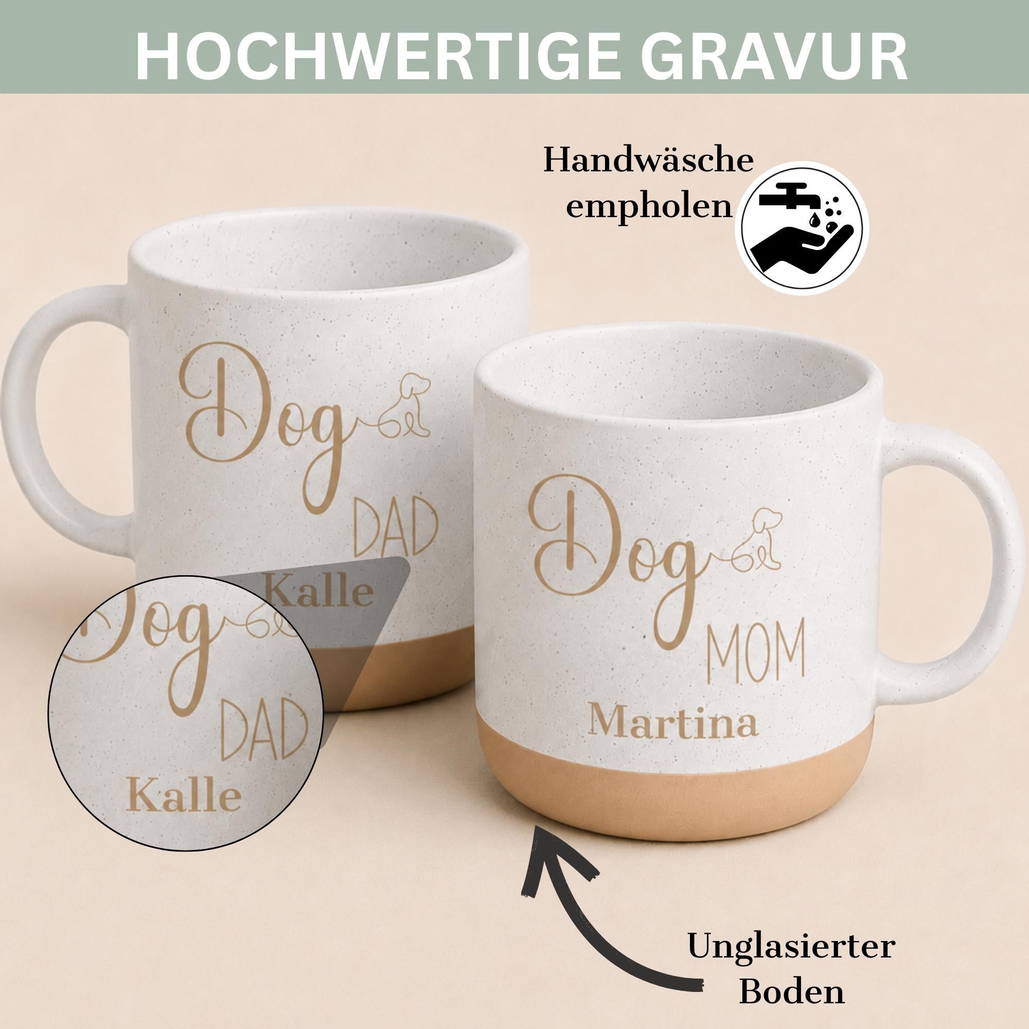 Personalisierte Tasse mit Namen, Keramiktasse, Naturstein-Optik, Geschenk für jeden Anlass, Lehrer, Abschied, Danke,