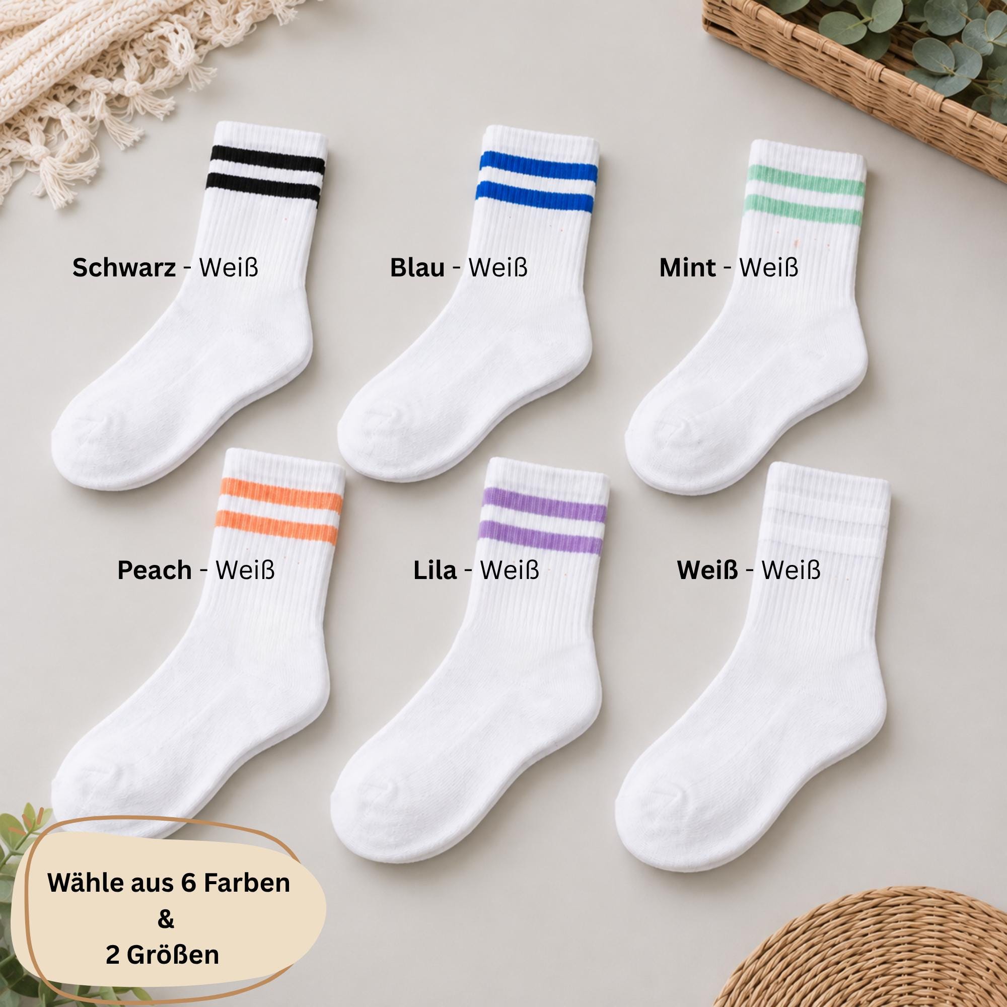 Personalisierte Socken mit Namen und Tiermotiv, Kindersocken für Jungen & Mädchen, 16 süße Tiermotive zur Auswahl, individuelles Geschenk