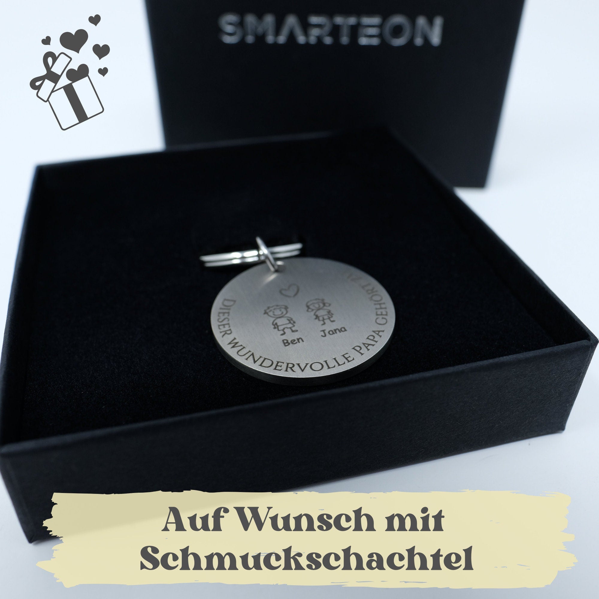 Personalisierter Schlüsselanhänger mit Gravur für Oma/ Großmutter - "Diese Oma gehört zu ..."
