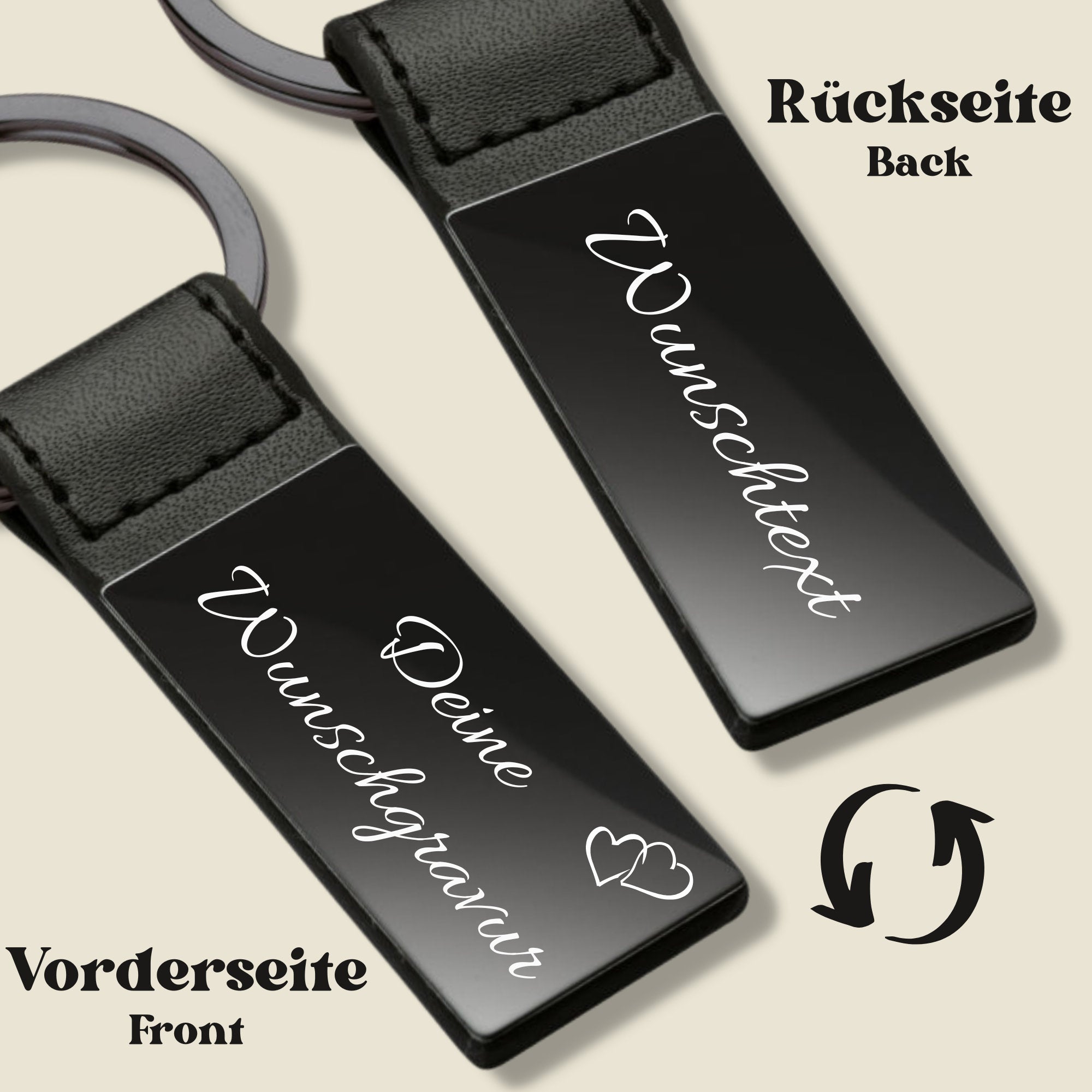 Personalisierter Schlüsselanhänger mit eigener Gravur