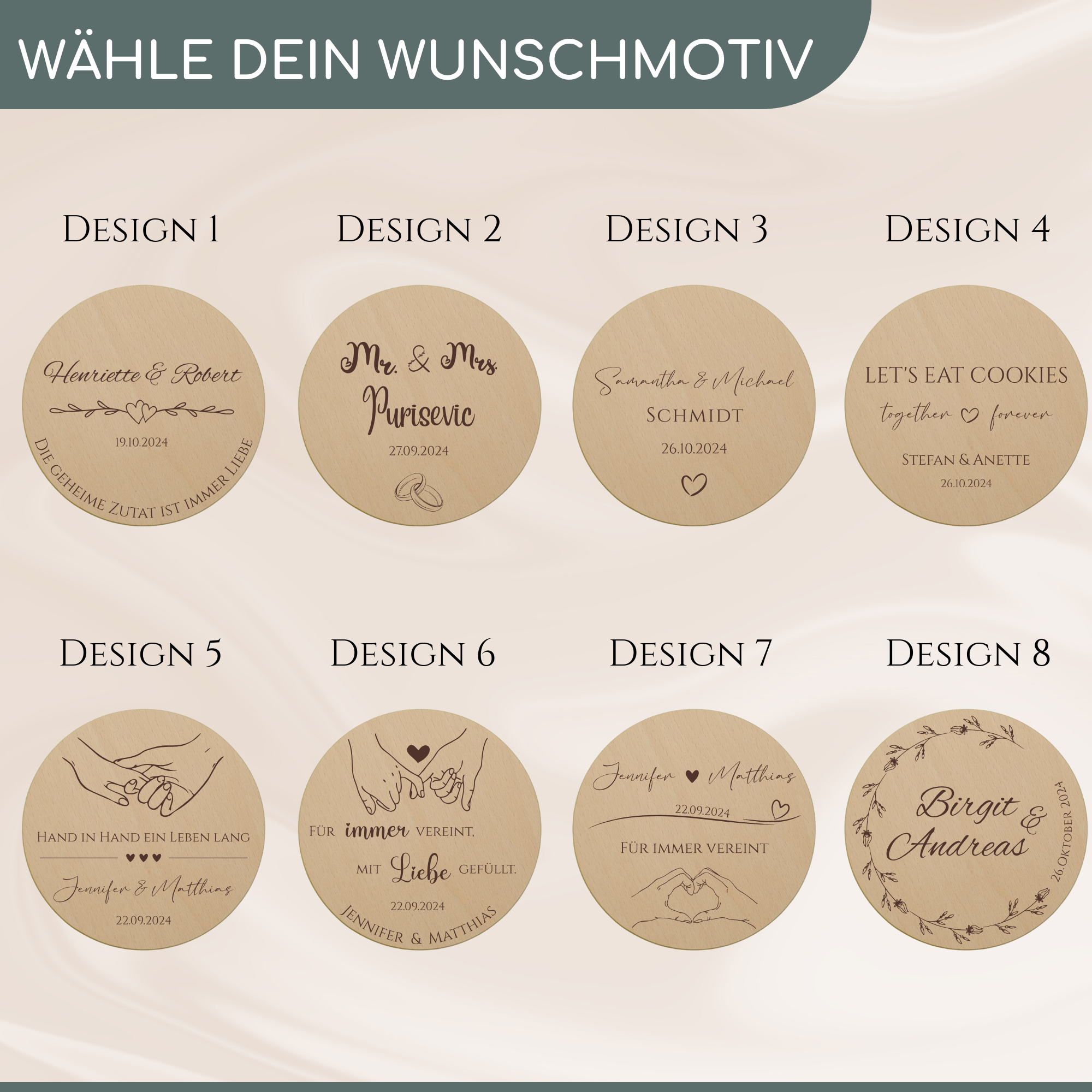 Ersatzdeckel aus Holz für Vorratsgläser
