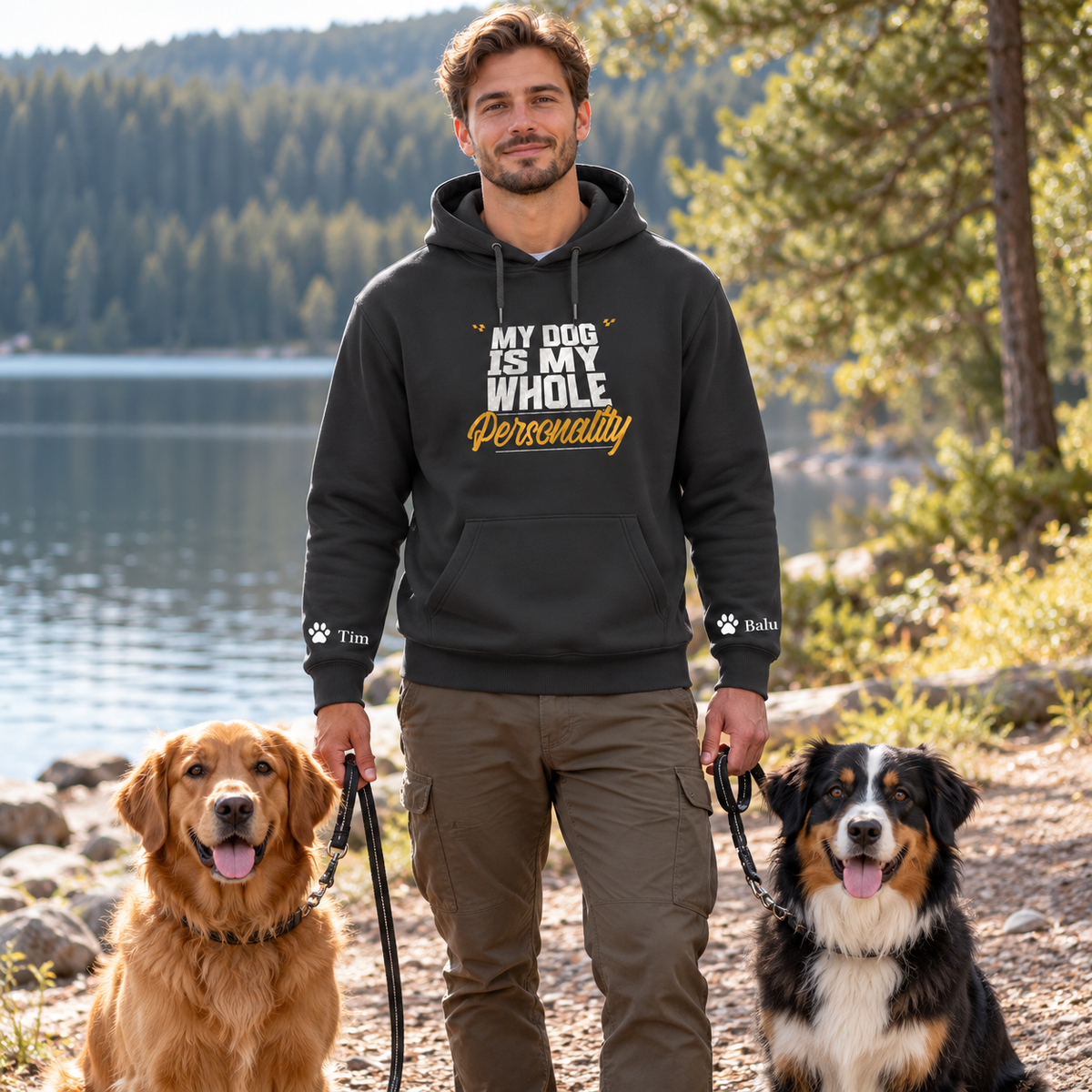 Hoodie personalisiert - my dog is my personality