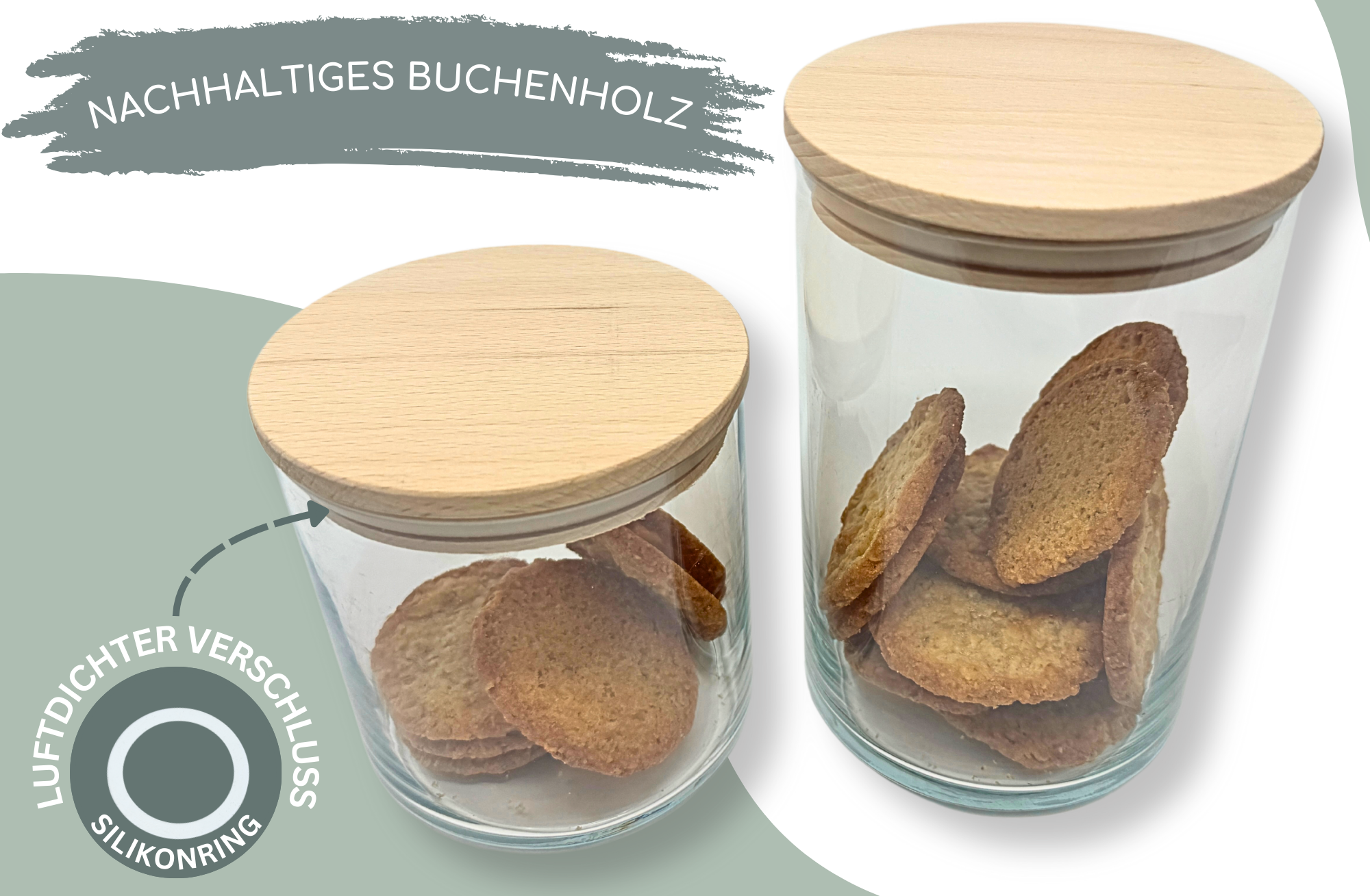 Einzelnes Vorratsglas ohne Deckel