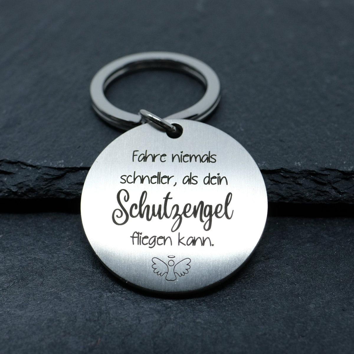 Schlüsselanhänger rund | Schutzengel