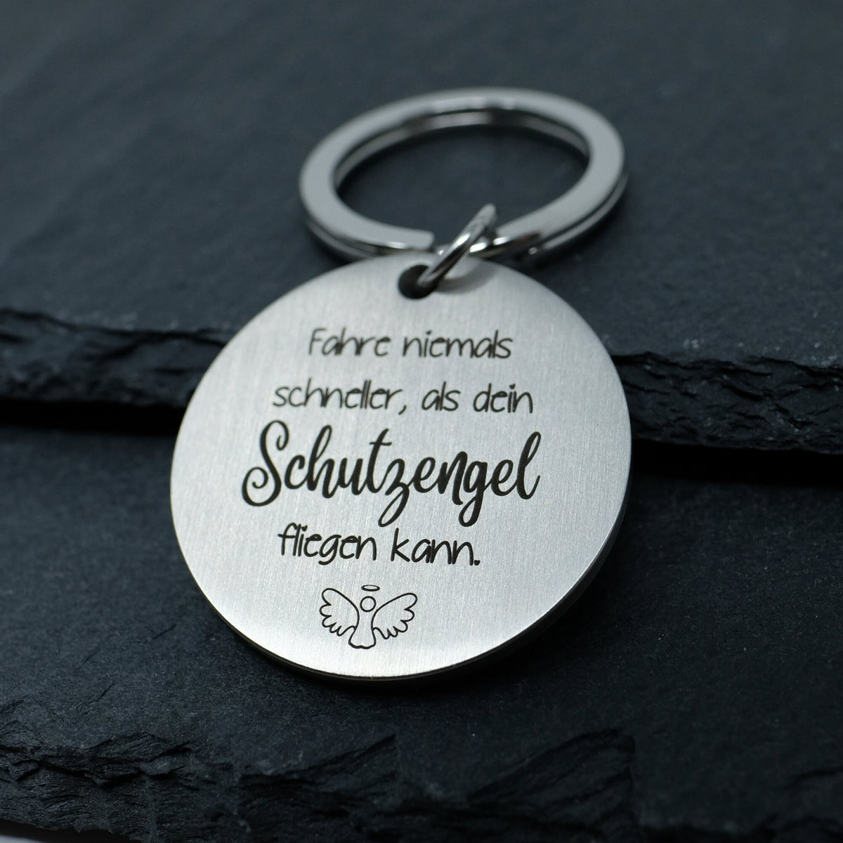 Schlüsselanhänger rund | Schutzengel